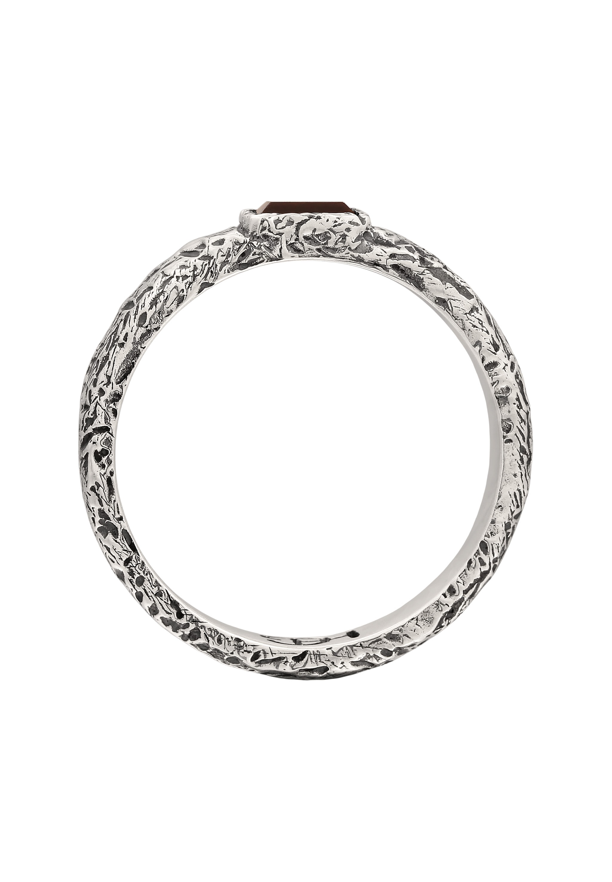 HAZE & GLORY Silberring »Ring Tiger Auge Braun Oxidiert 925 Sterling Silber«
