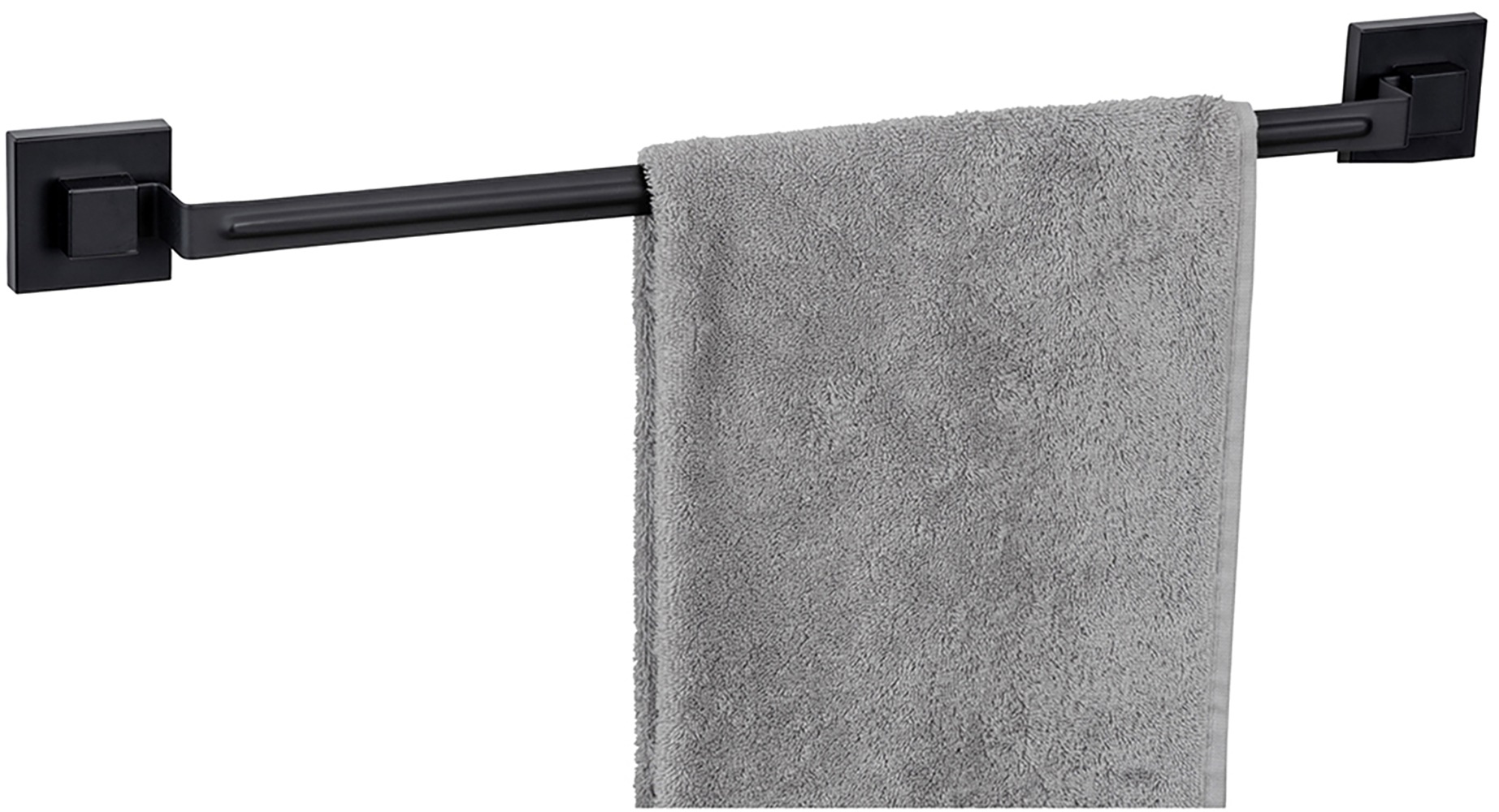 WENKO Handtuchstange »Vacuum-Loc® Modell Quadro«, aus Edelstahl, Befestigen ohne Bohren