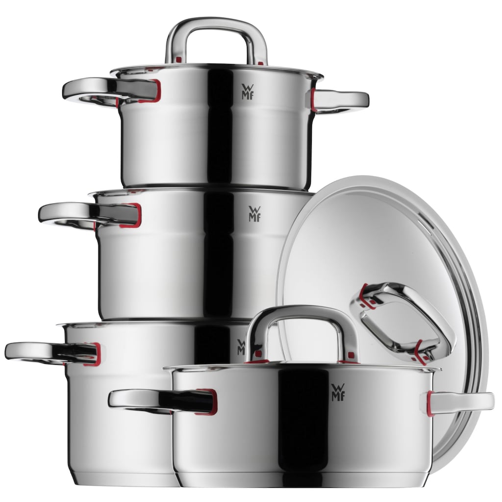 WMF Topf-Set »Premium One«, Cromargan® Edelstahl Rostfrei 18/10, (Set, 5 tlg., Bratentopf Ø 20 cm, Kasserolle Ø 16 cm, Fleischtopf Ø 16/20/24 cm)