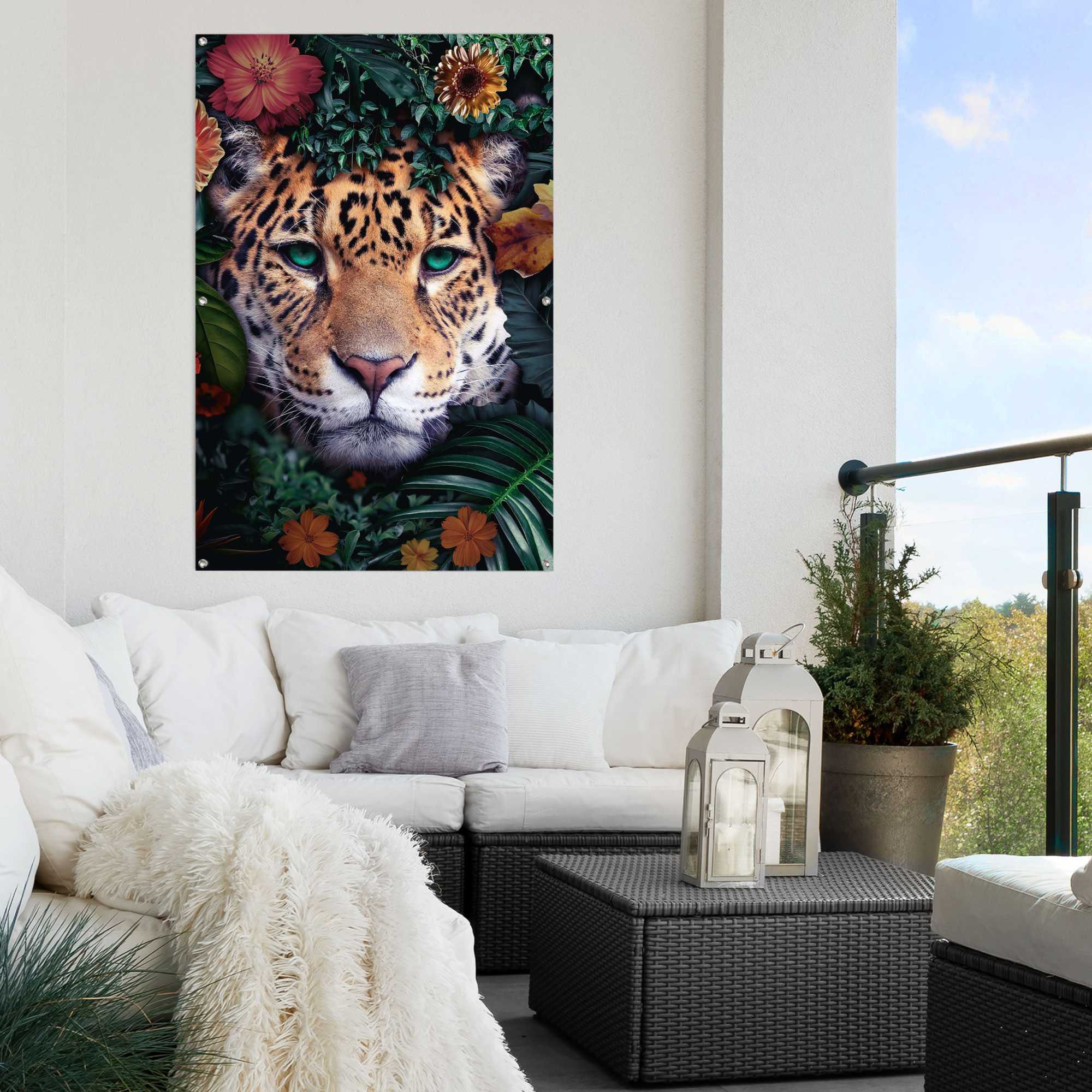 Reinders! Poster »Leopard«, leichtes und wasserfestes Gartenposter für den Außeneinsatz