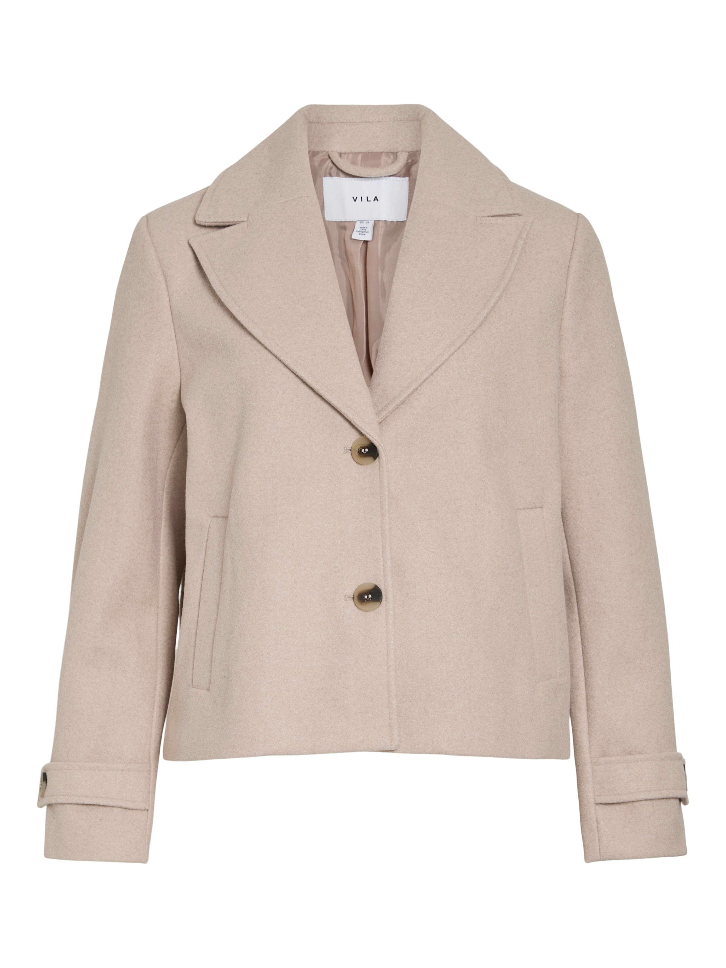 Vila Kurzjacke »VISOLO L/S SHORT JACKET/TES/2« Kunstfaser, regular fit