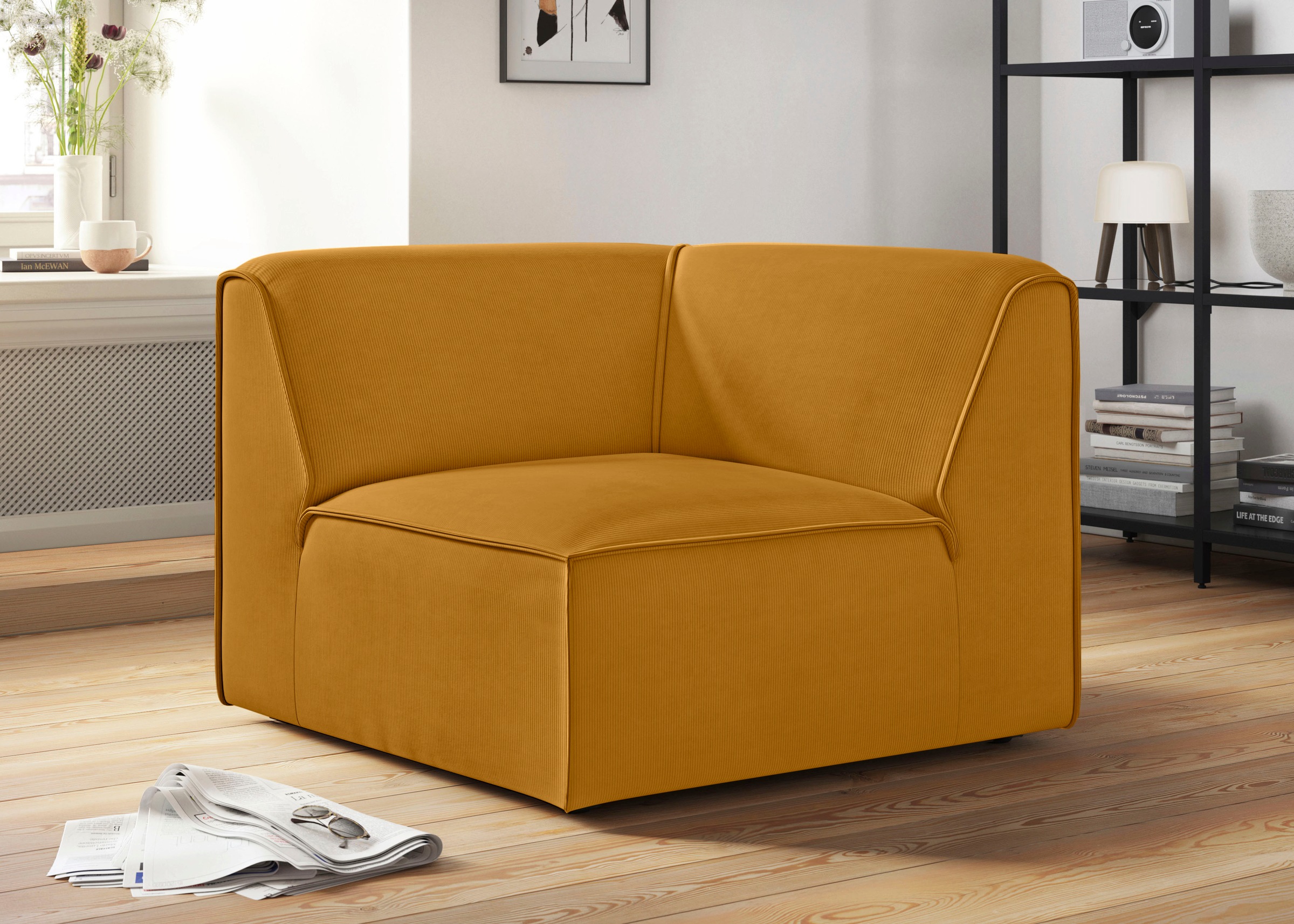 RAUM.ID Sofa-Eckelement »Merid, Sofaelement, Maße B/T/H: 97/97/46 cm«, als Modul oder separat verwendbar, für individuelle Zusammenstellung