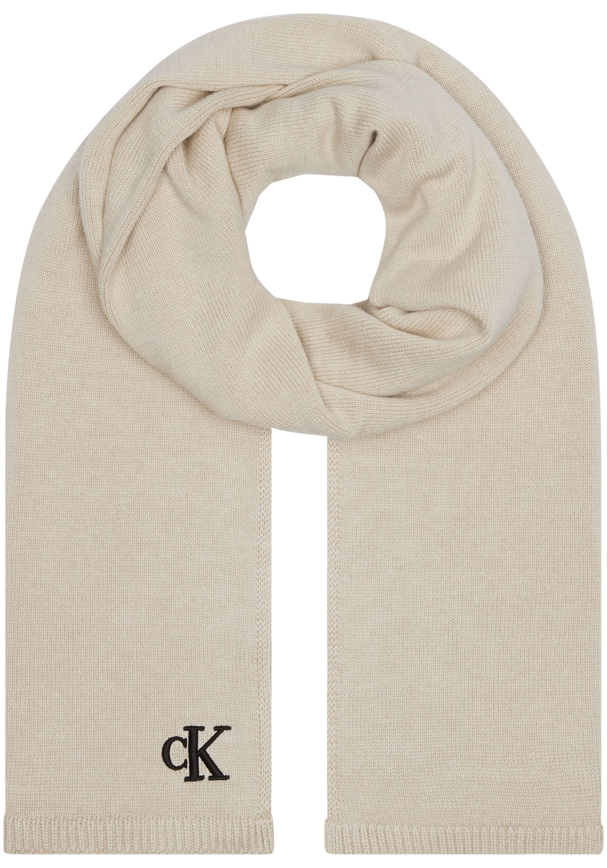 Schal »SEASONAL POM POM SCARF«, mit Logostickerei