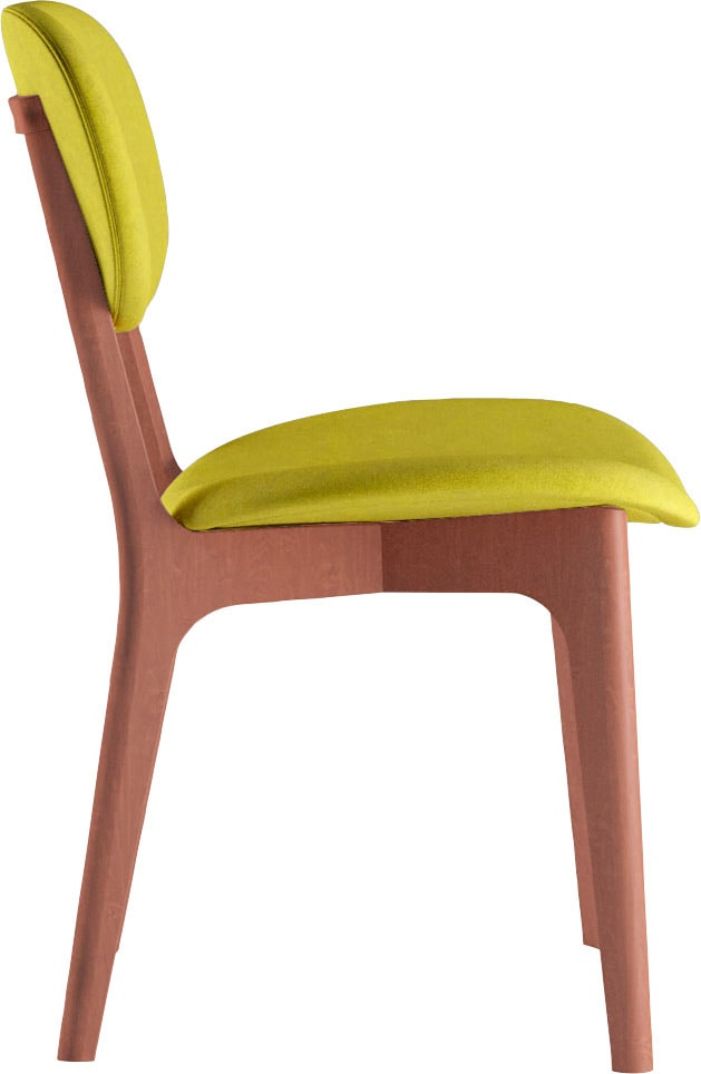 INOSIGN Stuhl »COZY Made in Italy« (Set) 2 Stk.Gestell in Buche, Kirsch- oder Nussbaum, Massivholz, Design Stuhl