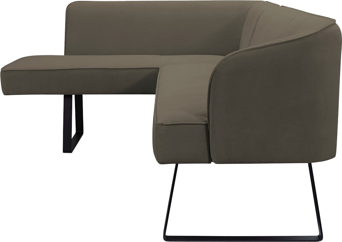exxpo - sofa fashion Eckbank mit verschiedenen in Rechnung auf Qualitäten Keder Bezug Metallfüßen, »Americano«, und bestellen