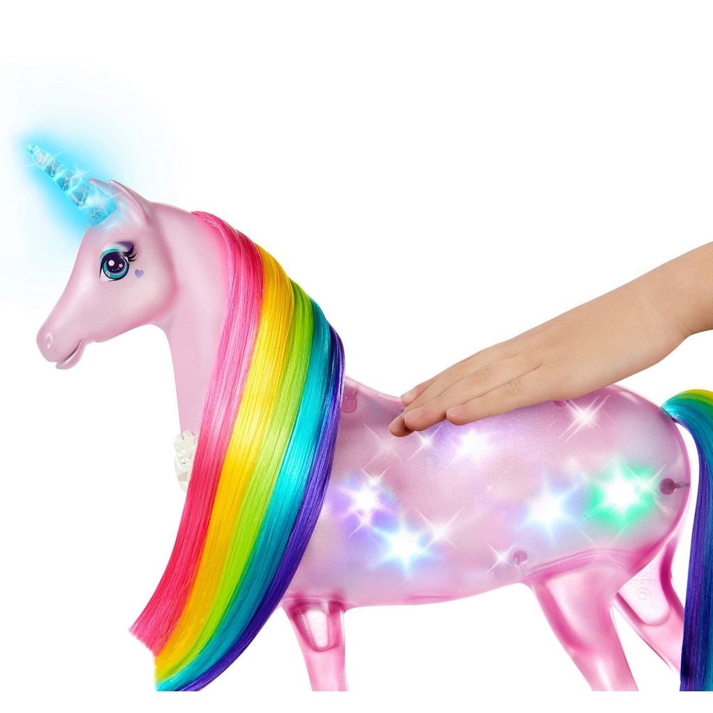 Barbie Anziehpuppe »Dreamtopia Magisches Zauberlicht Einhorn mit Puppe«