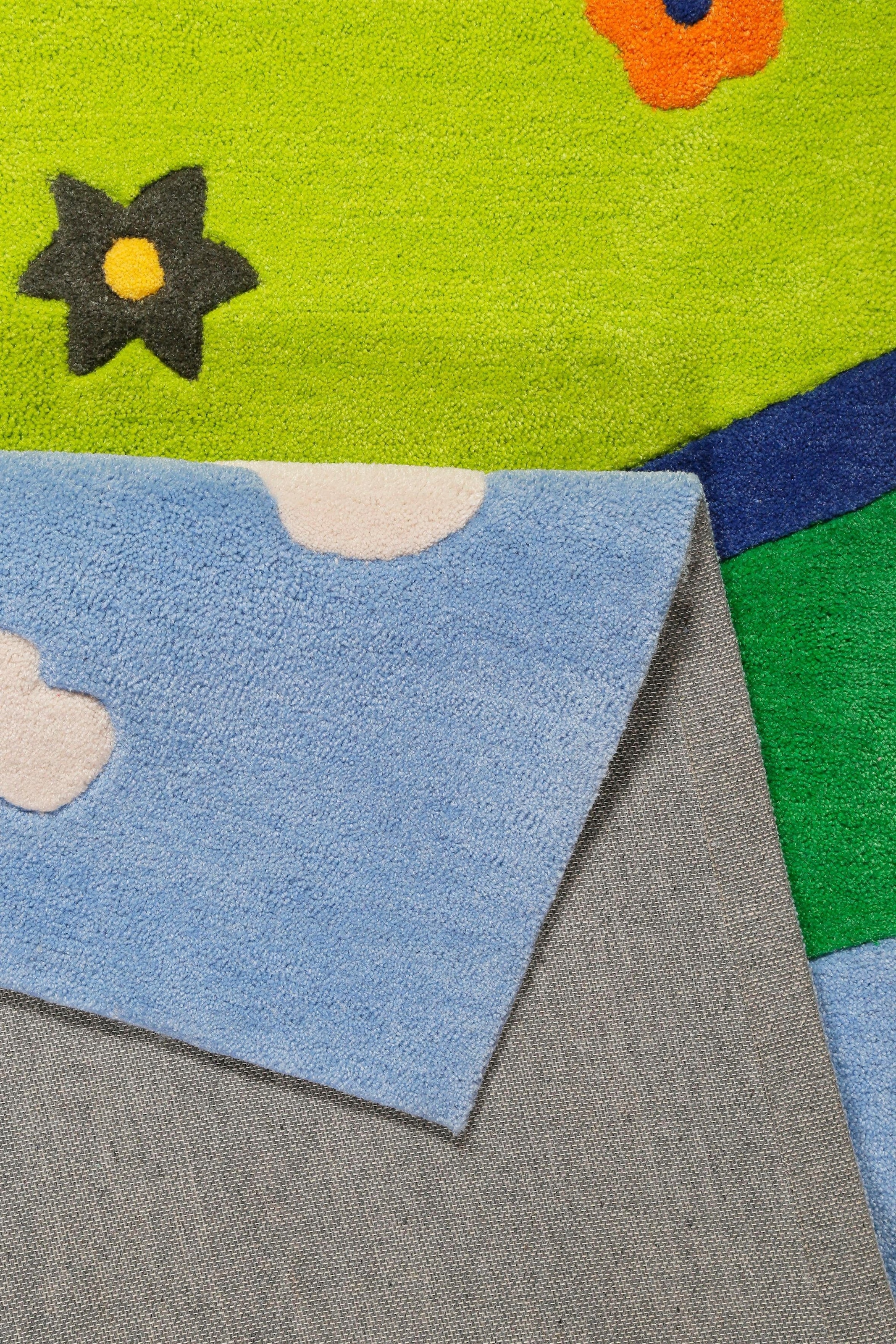 SMART KIDS Kinderteppich »Villa Villakulla« rechteckig 9 mm Höhe Spielteppich Stadt, Konturenschnitt