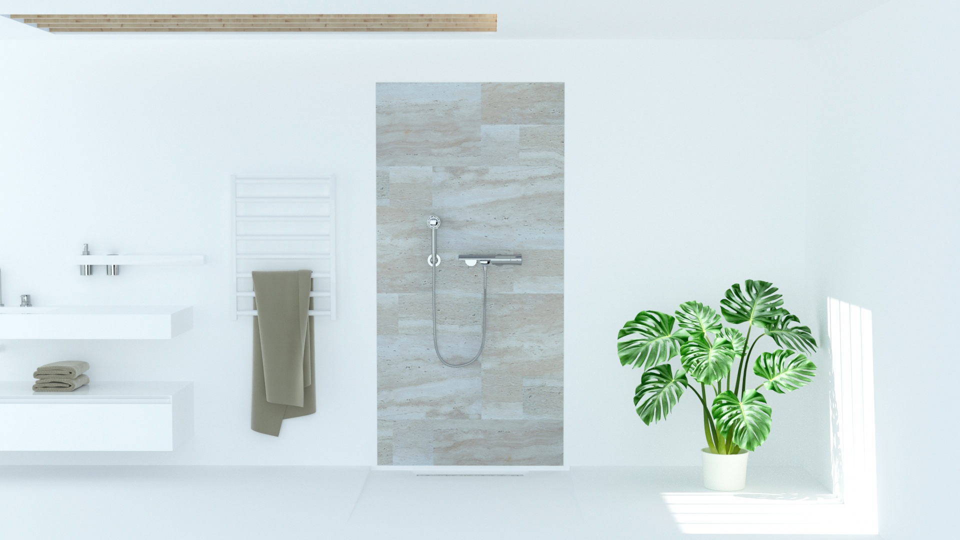 Sanotechnik Duschrückwand »Sanowall«, Höhe: 205 cm
