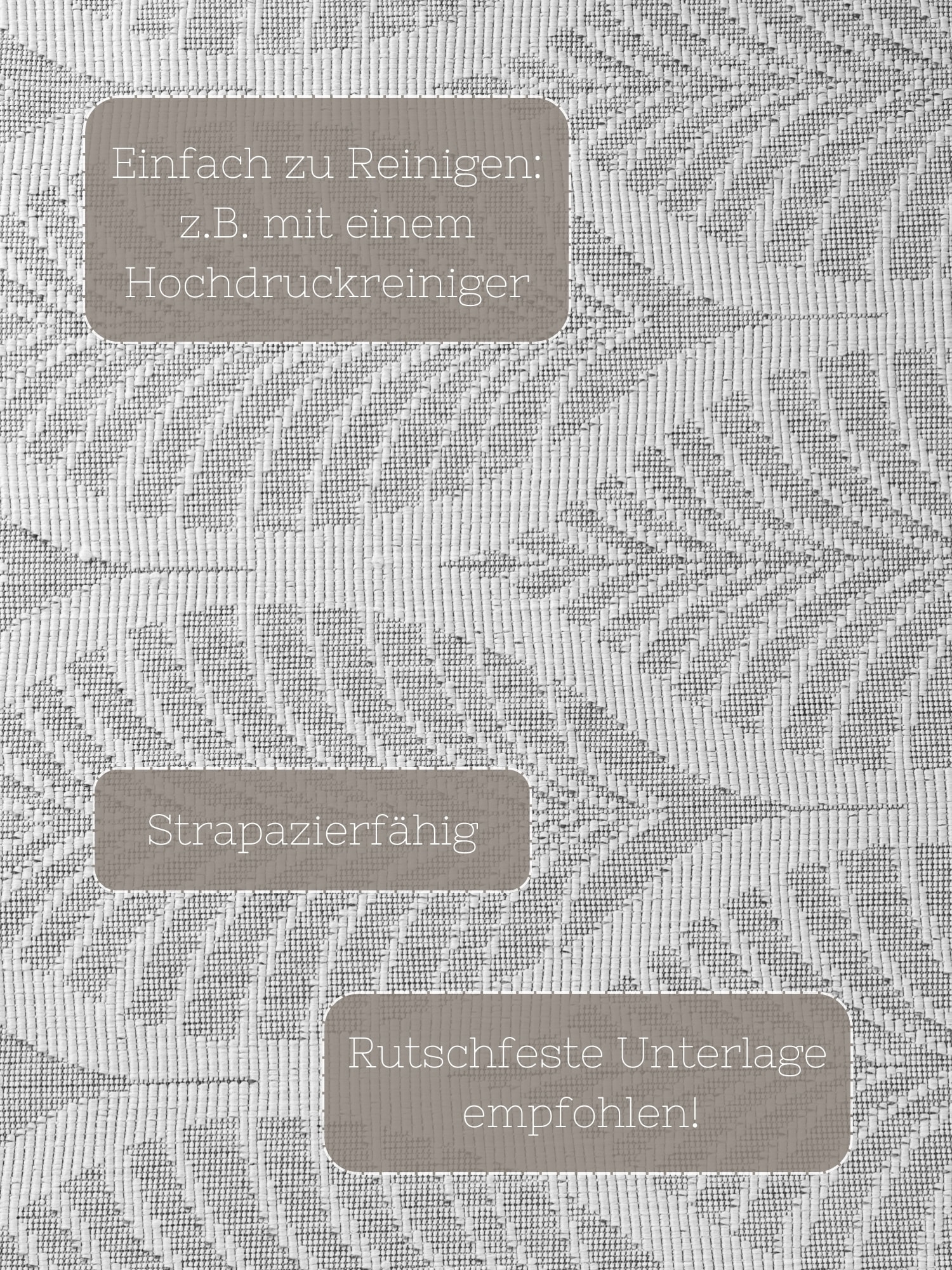 NORTHRUGS Outdoorteppich »Liora Wendeteppich«, rechteckig, 5 mm Höhe, Läufer, In und Outdoor, Flachgewebe, wetterfest, pflegeleicht, robust