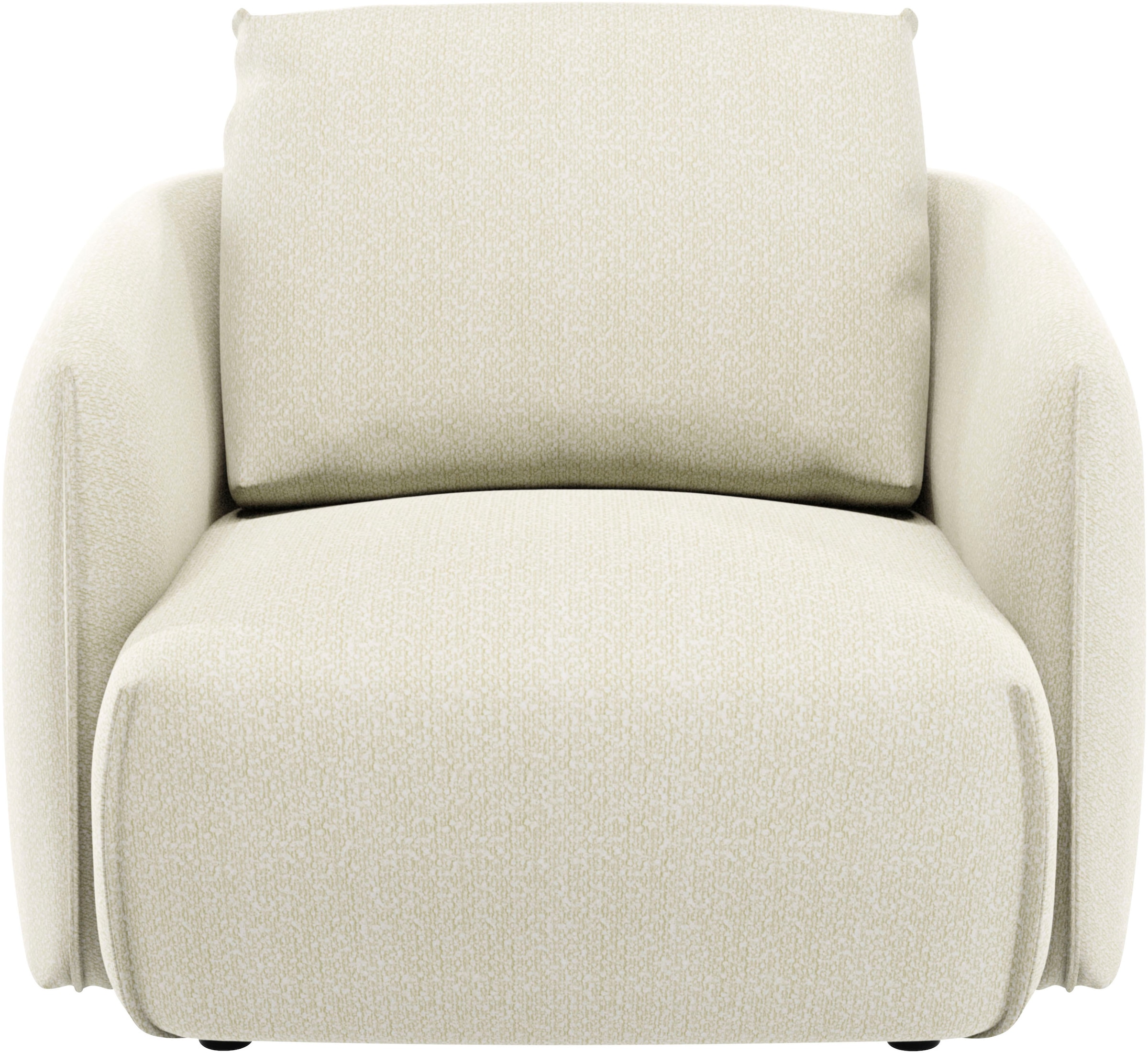 TRENDMANUFAKTUR Sessel »Shawn, Loungesessel, Designsessel mit elegant geschwungen Armlehnen«, organische Form, bequem, mit hochwertigem Bezug