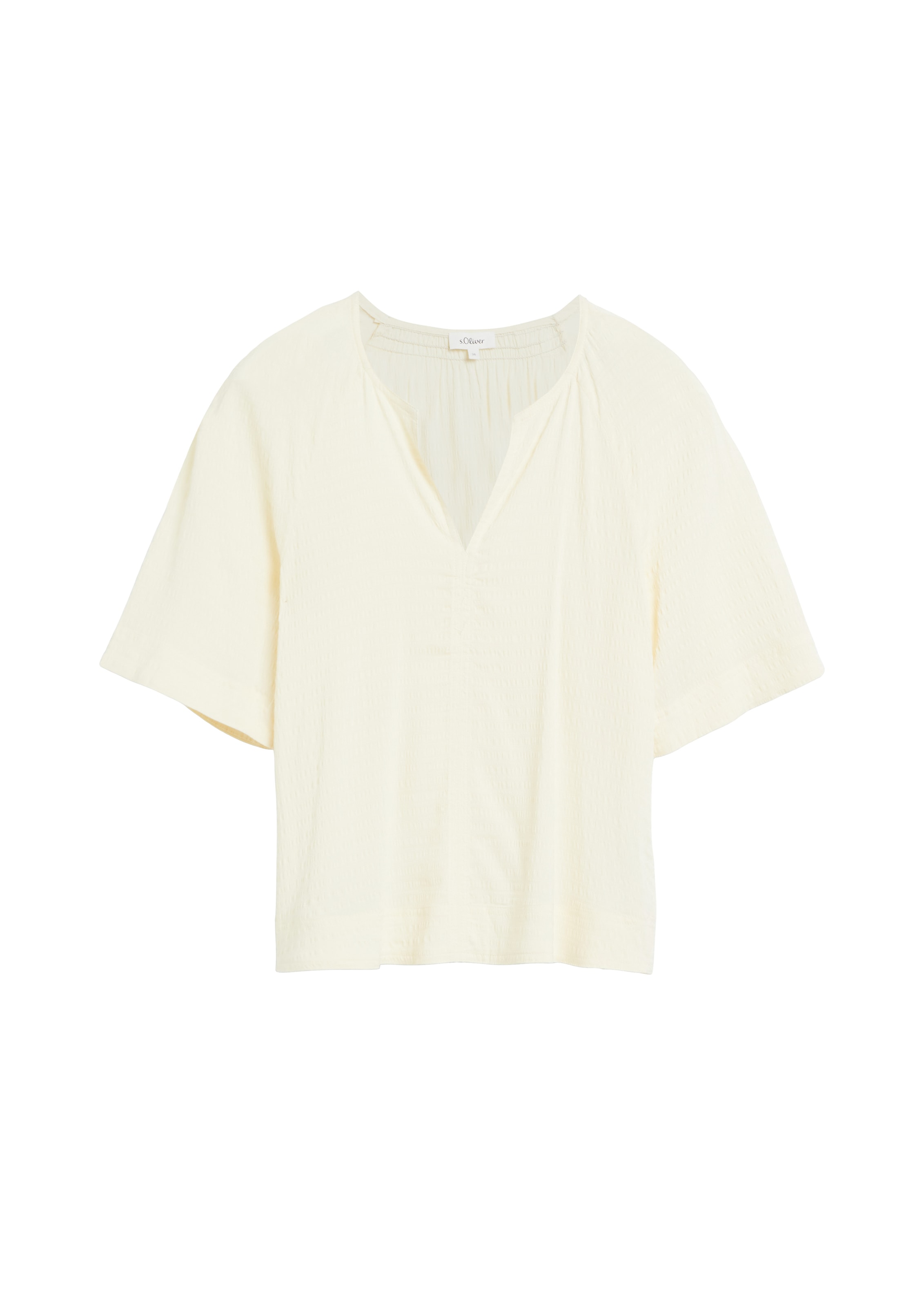 s.Oliver Schlupfbluse 3/4 Arm Bluse mit Splitneck