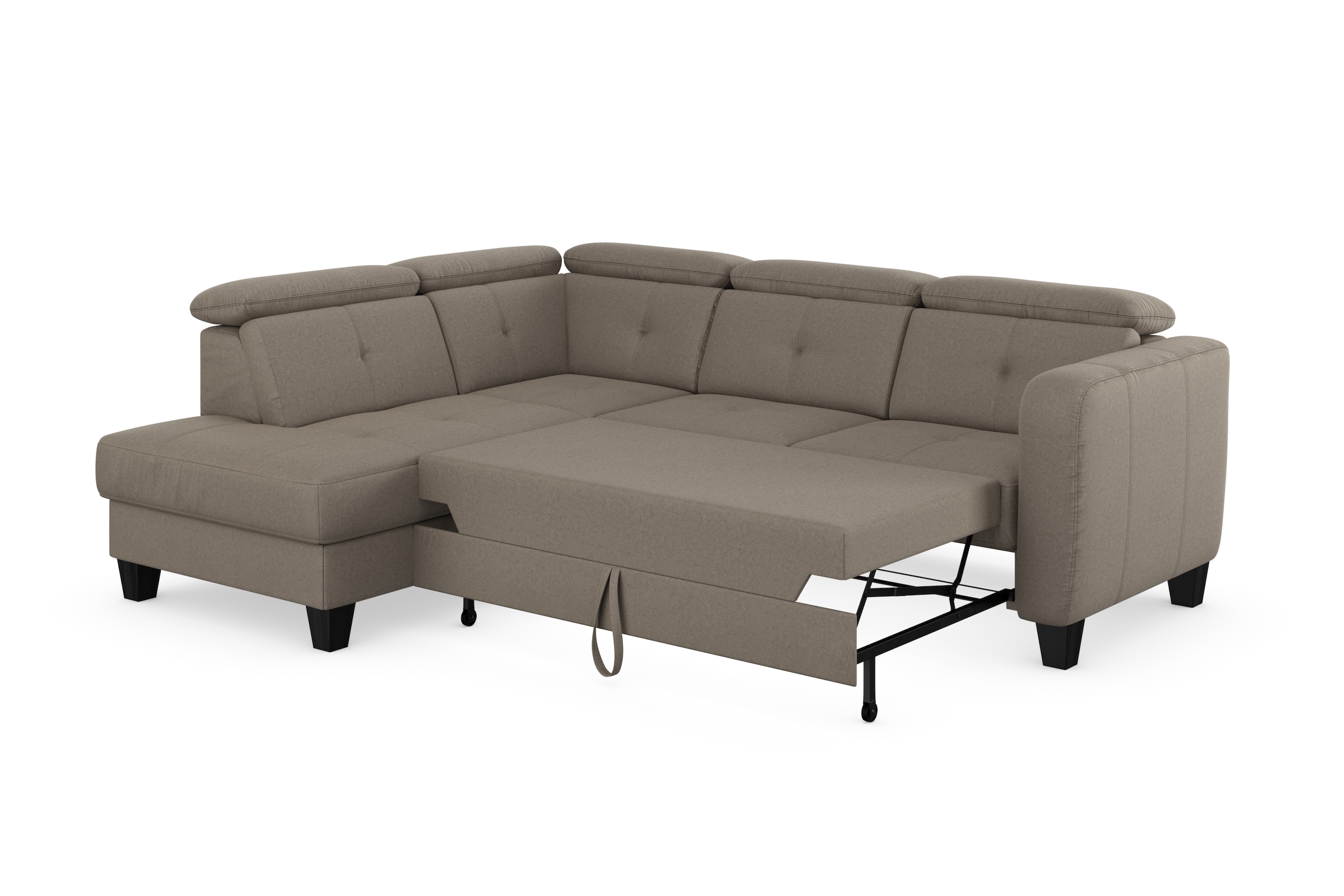 sit&more Ecksofa »Belluci L-Form«, inklusive Federkern, wahlweise mit Bettfunktion und Bettkasten