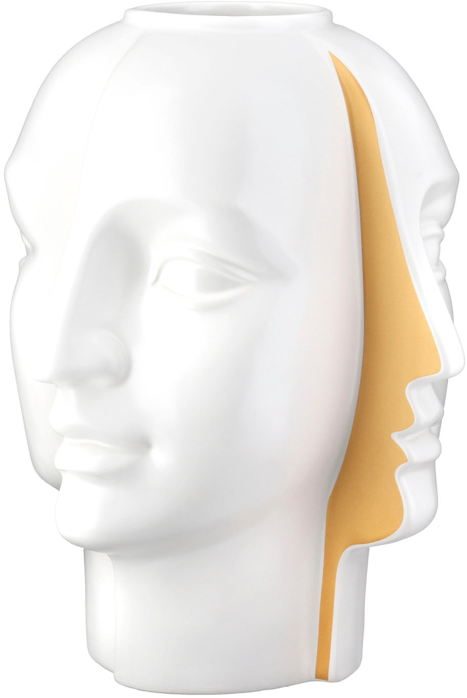 GILDE Tischvase »Vase Gesicht Facial weiß H. 28 cm«, (1 St.)