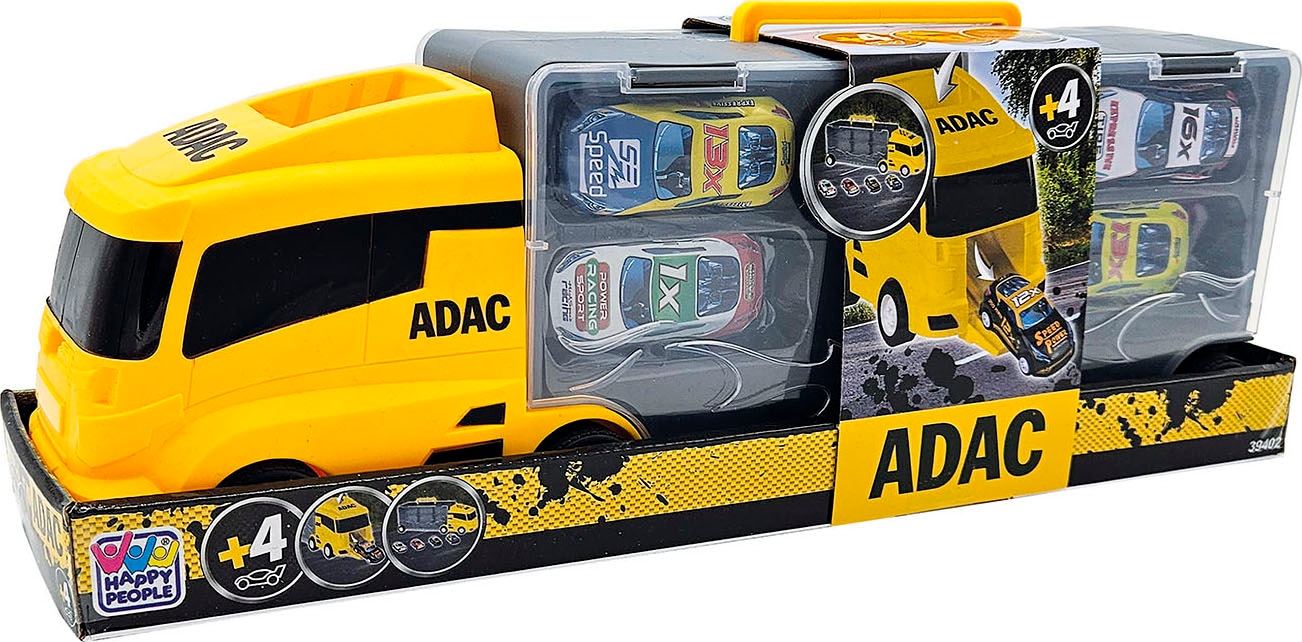 Happy People Spielzeug-LKW »ADAC Autotransporter Koffer«, inklusive 4 Autos