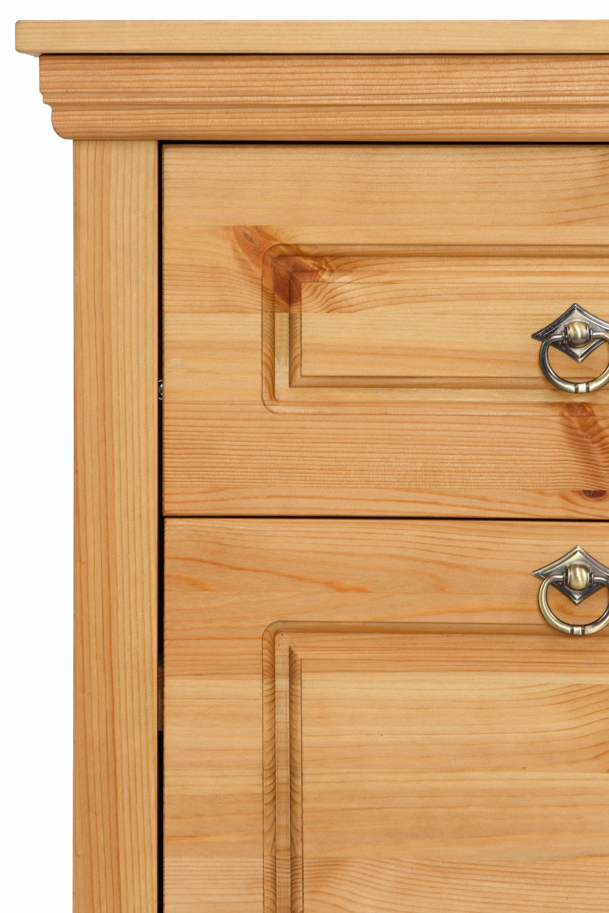 OTTO home Schuhschrank »Basilico« aus massiver Kiefer, FSC®, Breite 90 cm, mit Schublade, Kassettenoptik