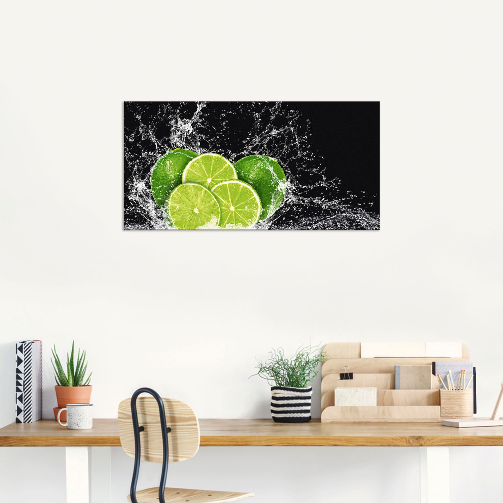 Bilder, in Alubild, Leinwandbild, oder Artland bestellen Raten Obst »Limone als auf mit Poster Größen Wandaufkleber St.), (1 versch. Wandbild Spritzwasser«,