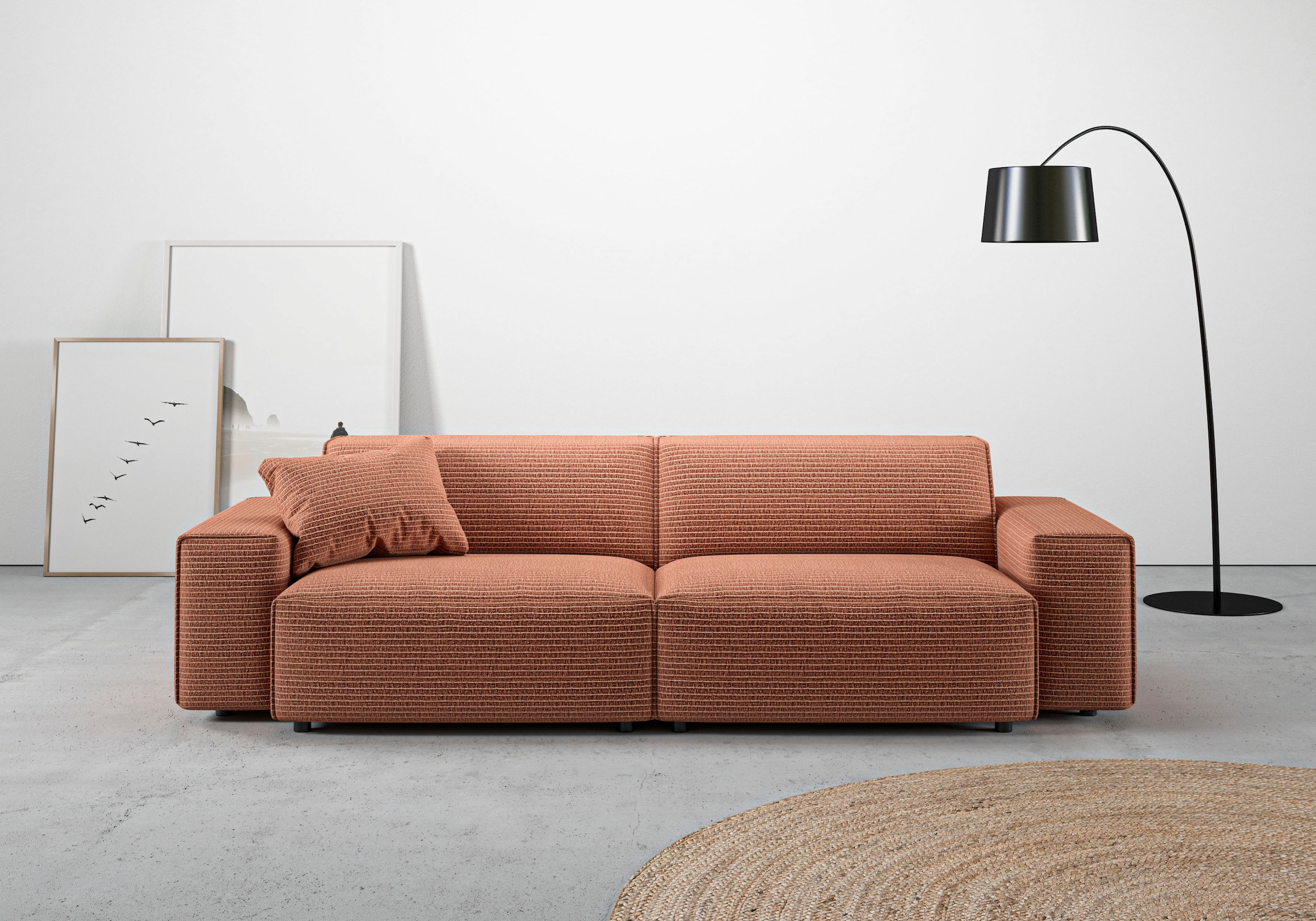 andas Big-Sofa auch bequem Easy in + care-Bezug, besondere Breitcord Kedernähte, bestellen Zierkissen »Glimminge«