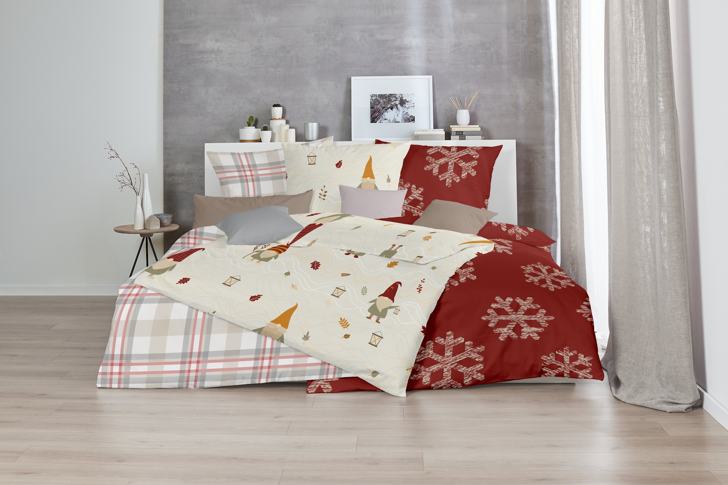 Primera Bettwäsche »Feinbiber-Bettwäsche Wichtel« 2 Stk. tlg. mit Wichtel-Muster