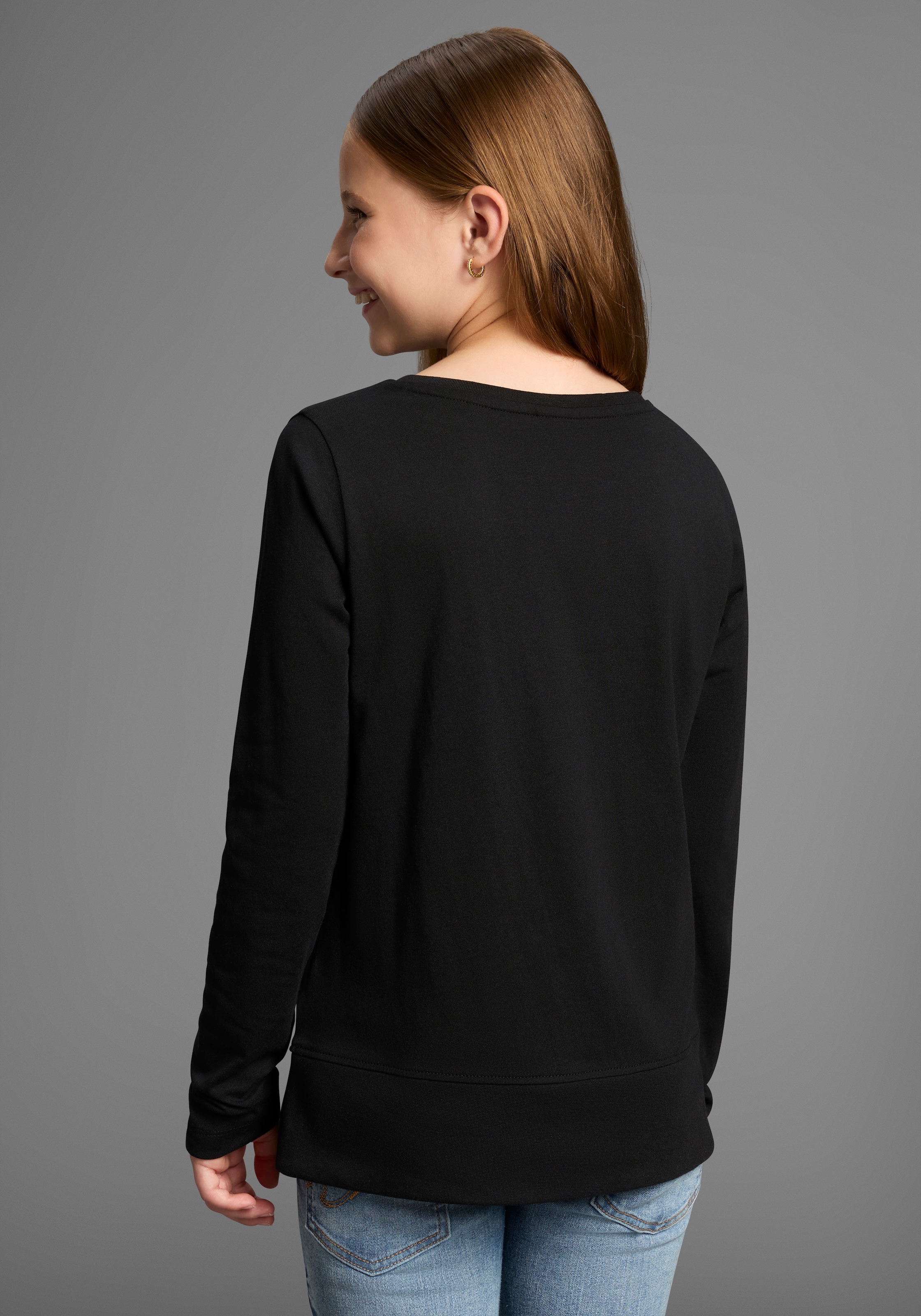 KangaROOS Langarmshirt »mit coolem Colourblocking« , mit Kangaroos Logo und Stickerei