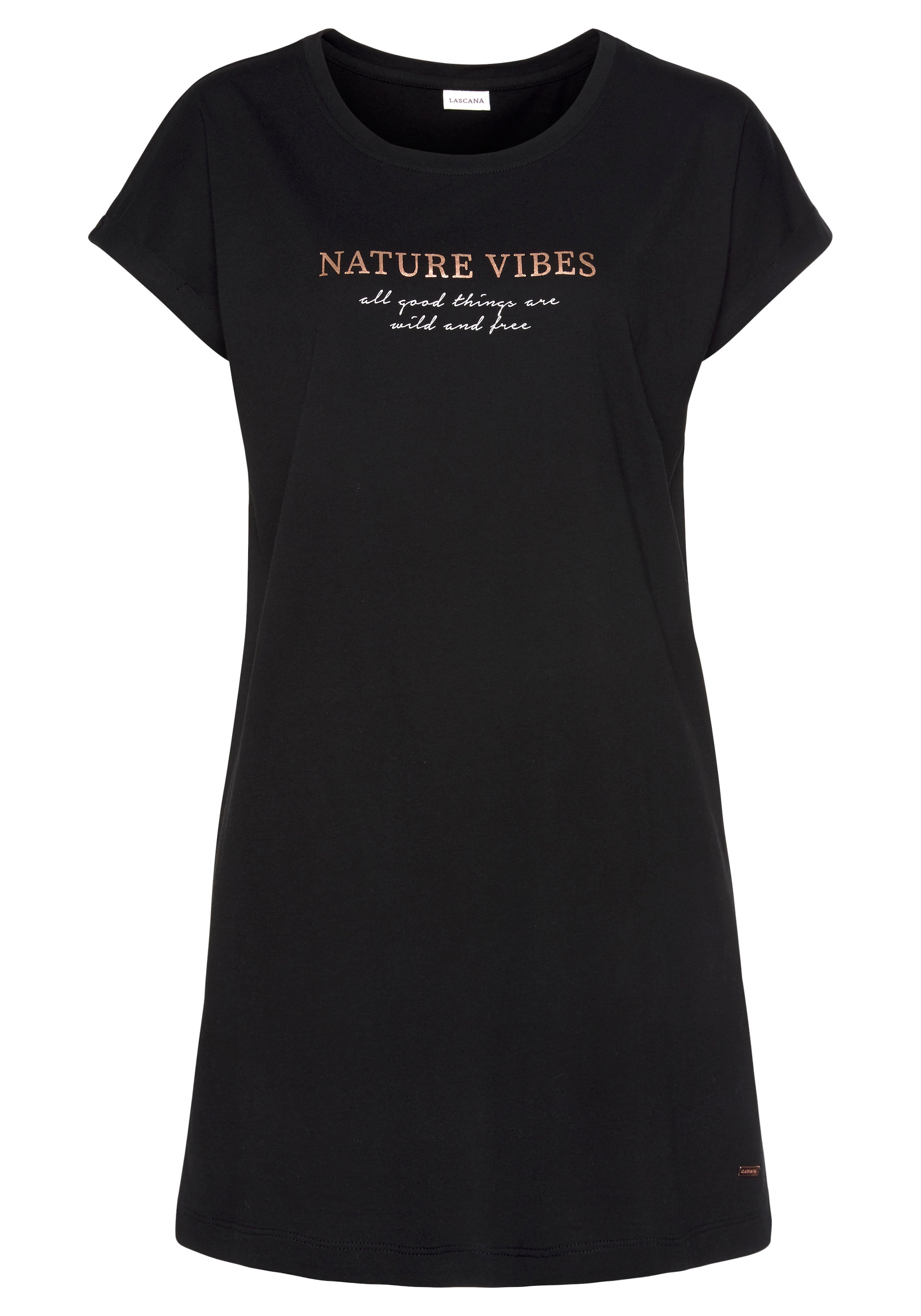 LASCANA Nachthemd Mit Folien- oder All over Druck