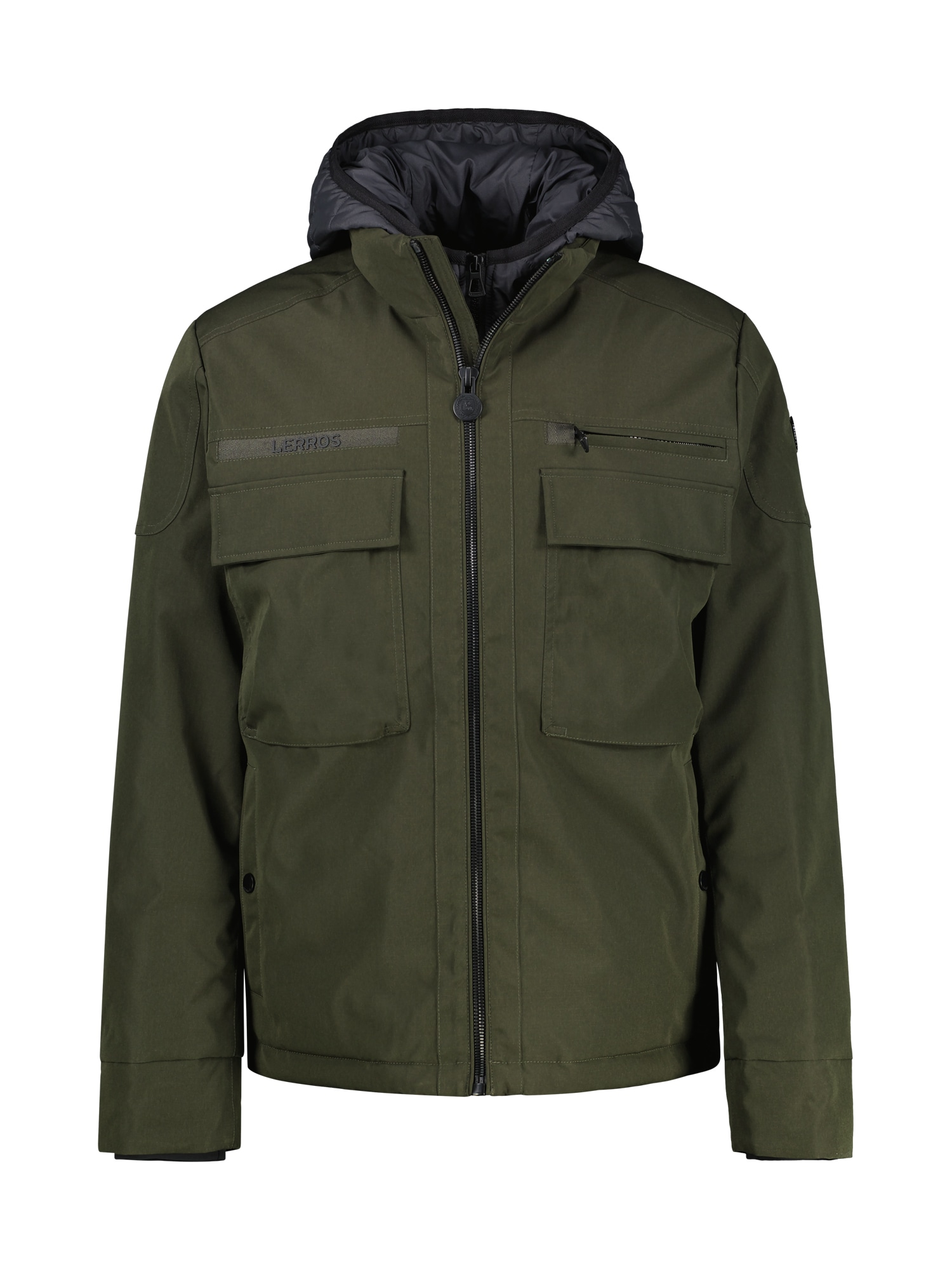 Outdoorjacke »LERROS Fieldjacket mit Kapuze, gefüttert«, mit Kapuze, Wasser_Wind_Atmung