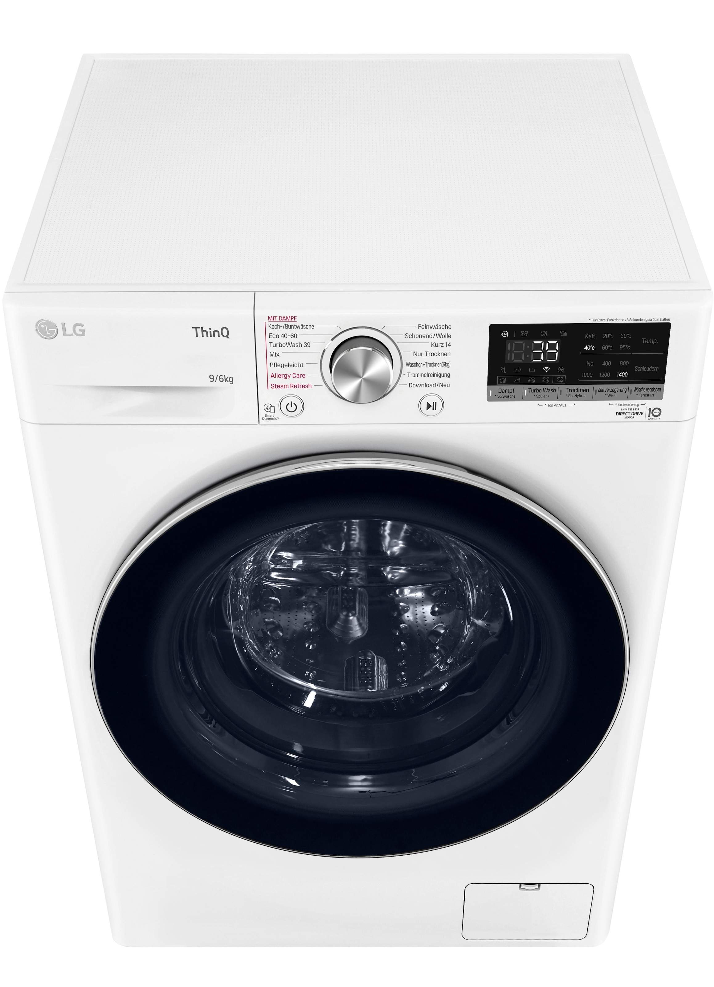 LG Waschtrockner »V7WD96H1A«, TurboWash® - Waschen in nur 39 Minuten