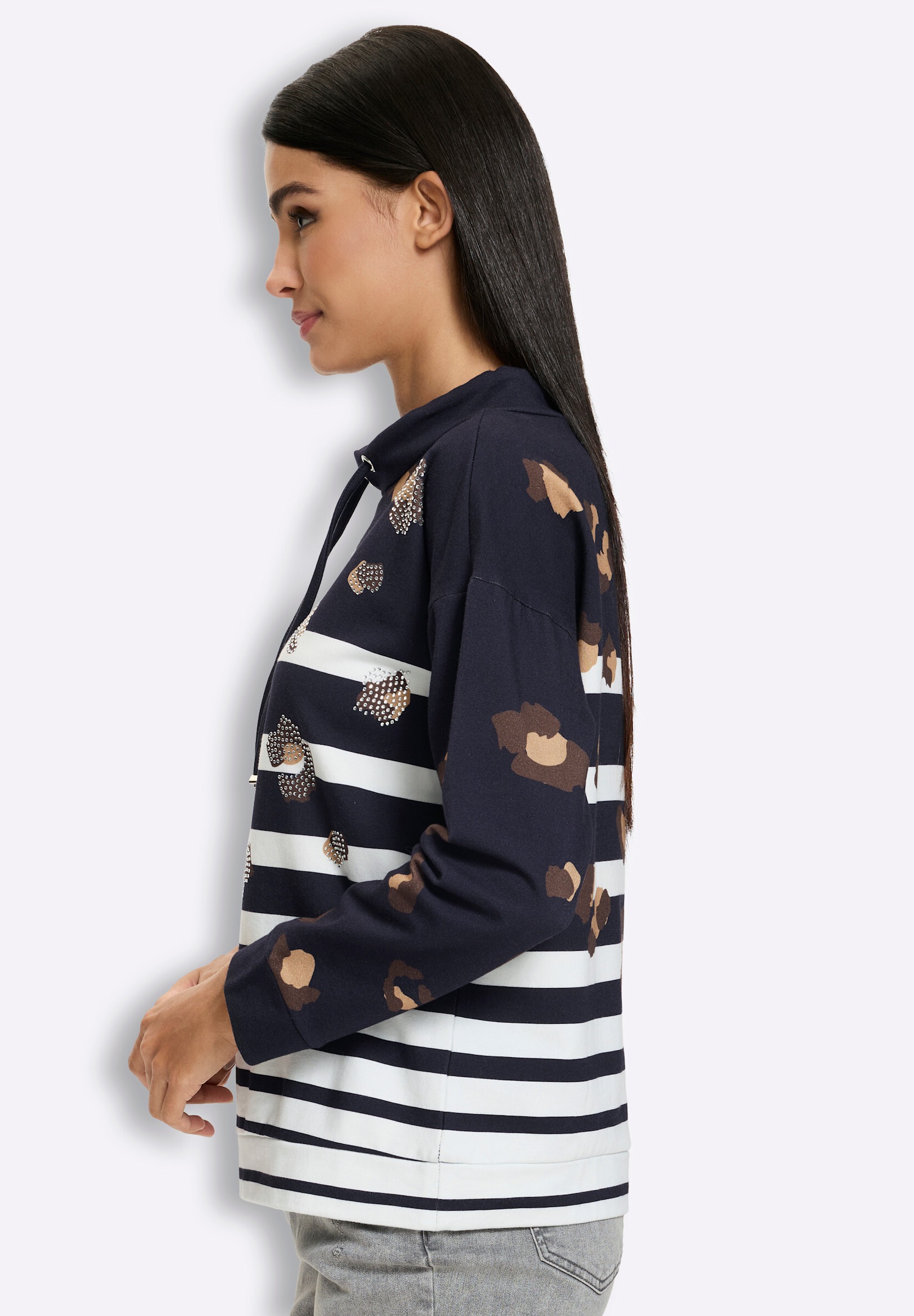 heine Sweatshirt »Sweatshirt Sweatshirt mit Animal-Print«
