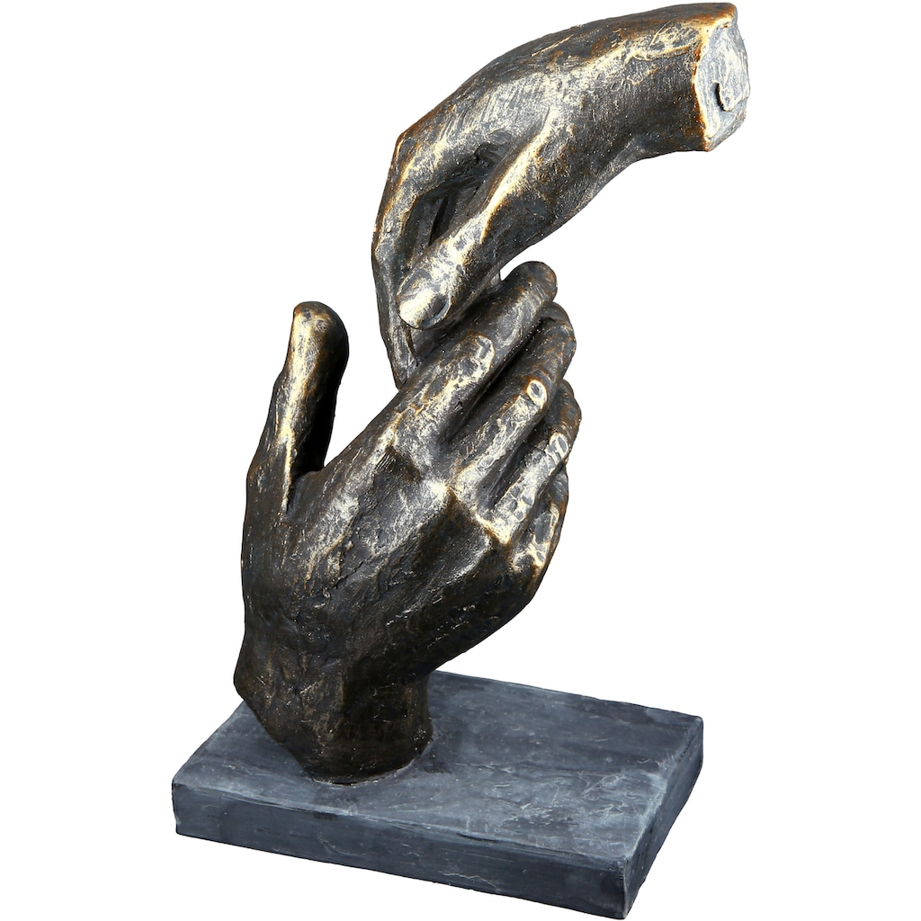Casablanca by Gilde Dekofigur »Skulptur Two hands, bronzefarben«