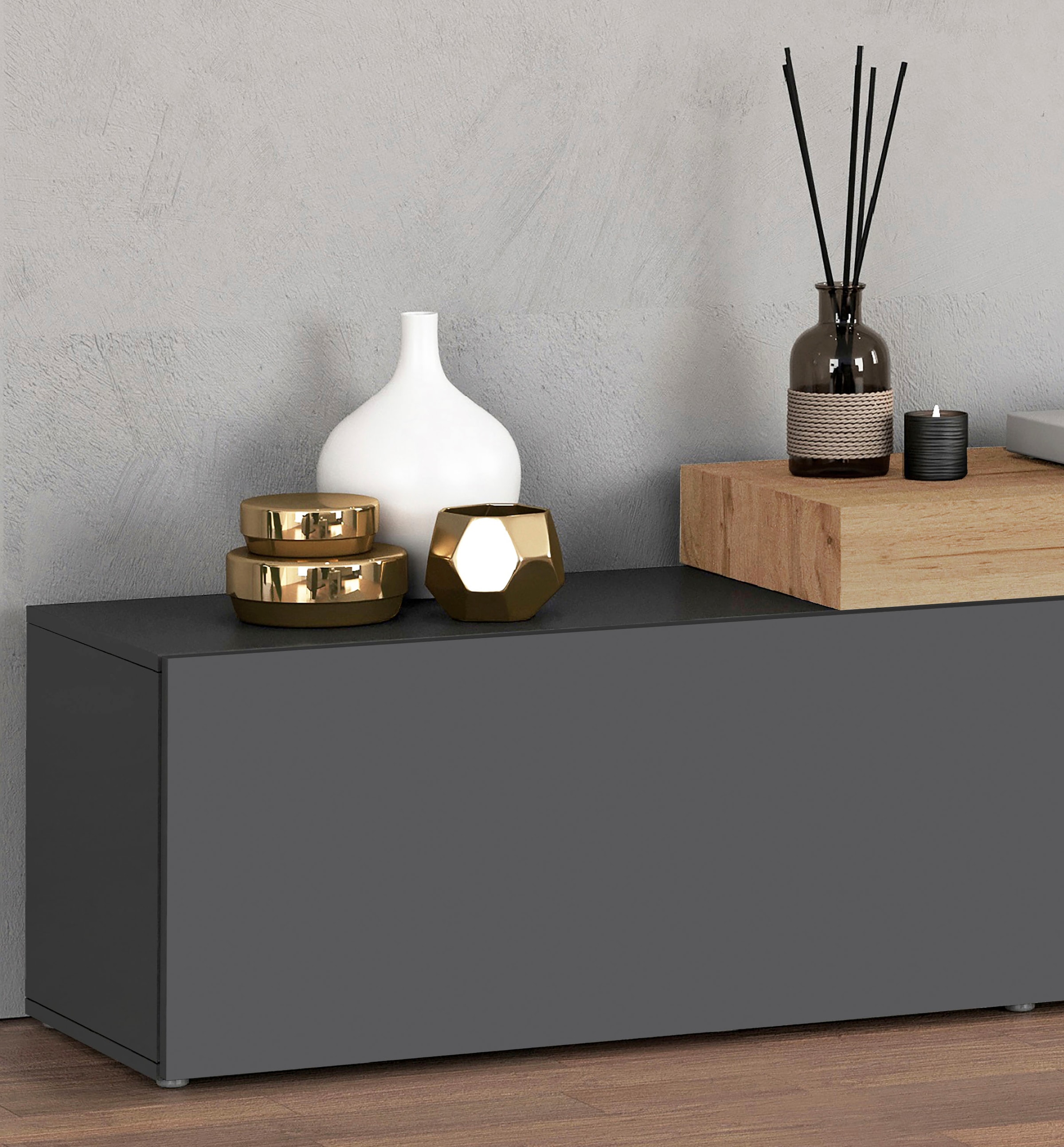 INOSIGN Wohnwand »Chronos Wohnwand, Medienwand, 8-er set« Set, 8 Stk. tlg.