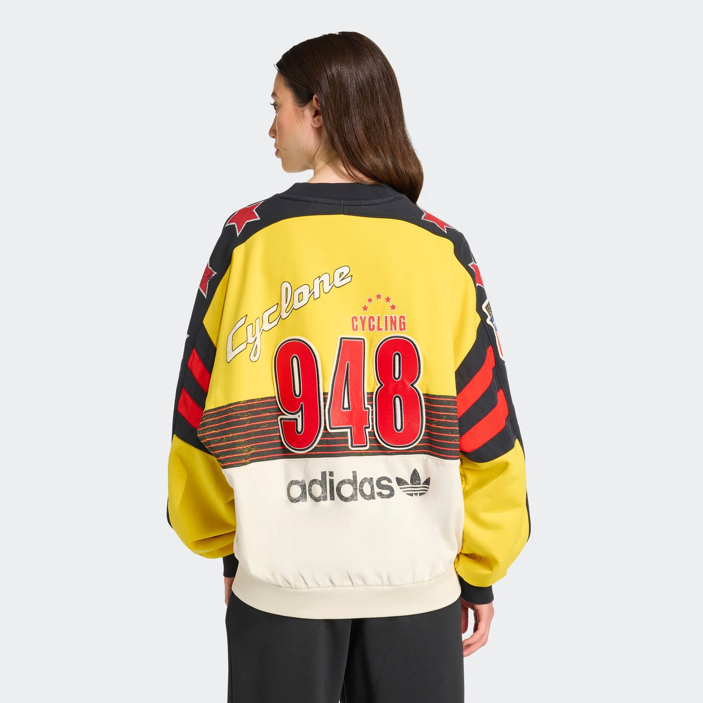 adidas Originals Sweatshirt »CYCLING CREW«, Oversize - Sweat mit auffälligem Grafiken,Vintage-Radsport-Vibe