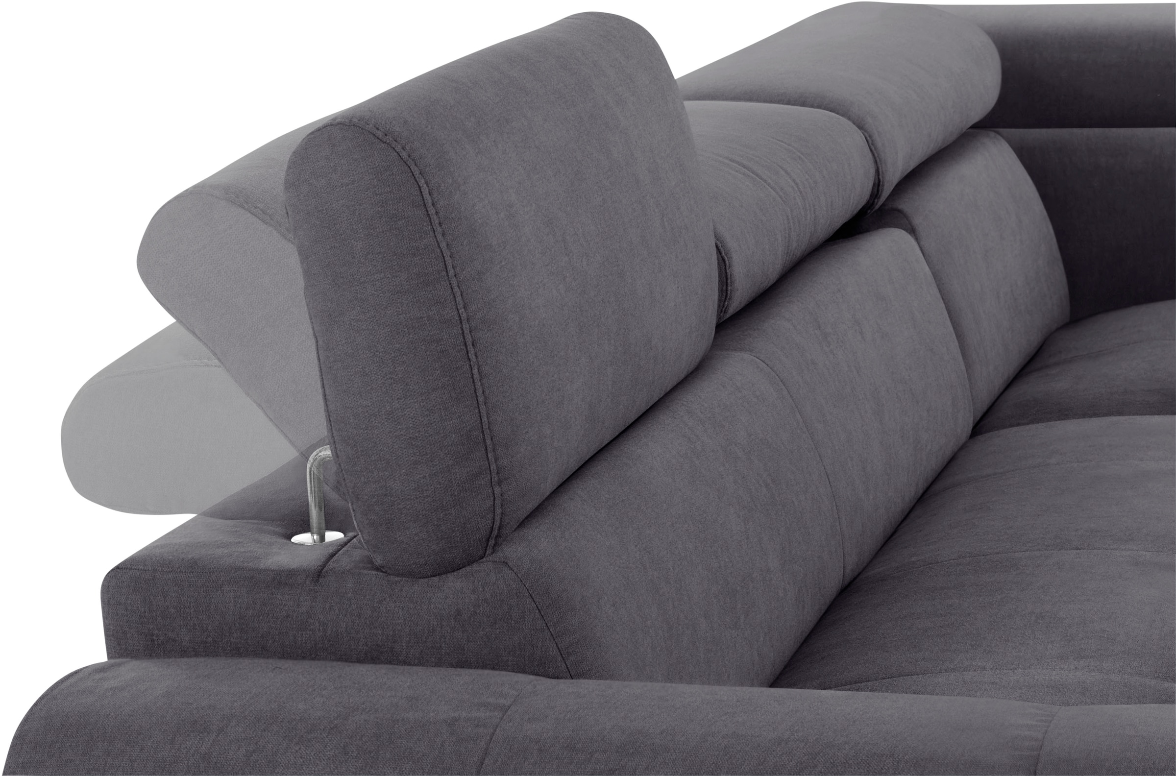COTTA Ecksofa »Mia L-Form mit 3 Zierkissen« wahlweise mit Bettfunktion, Bettkasten, Beleuchtung & Wireless-Charger