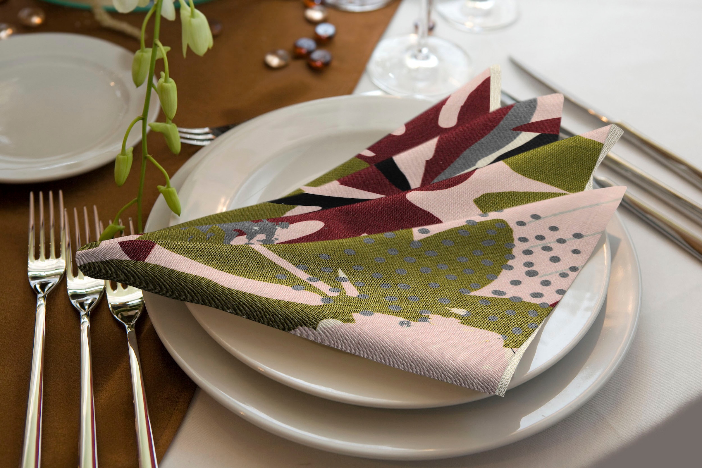 Adam Stoffserviette "Jungle" GOTS organic,zertifiziert durch CERES 0242Made in Germany