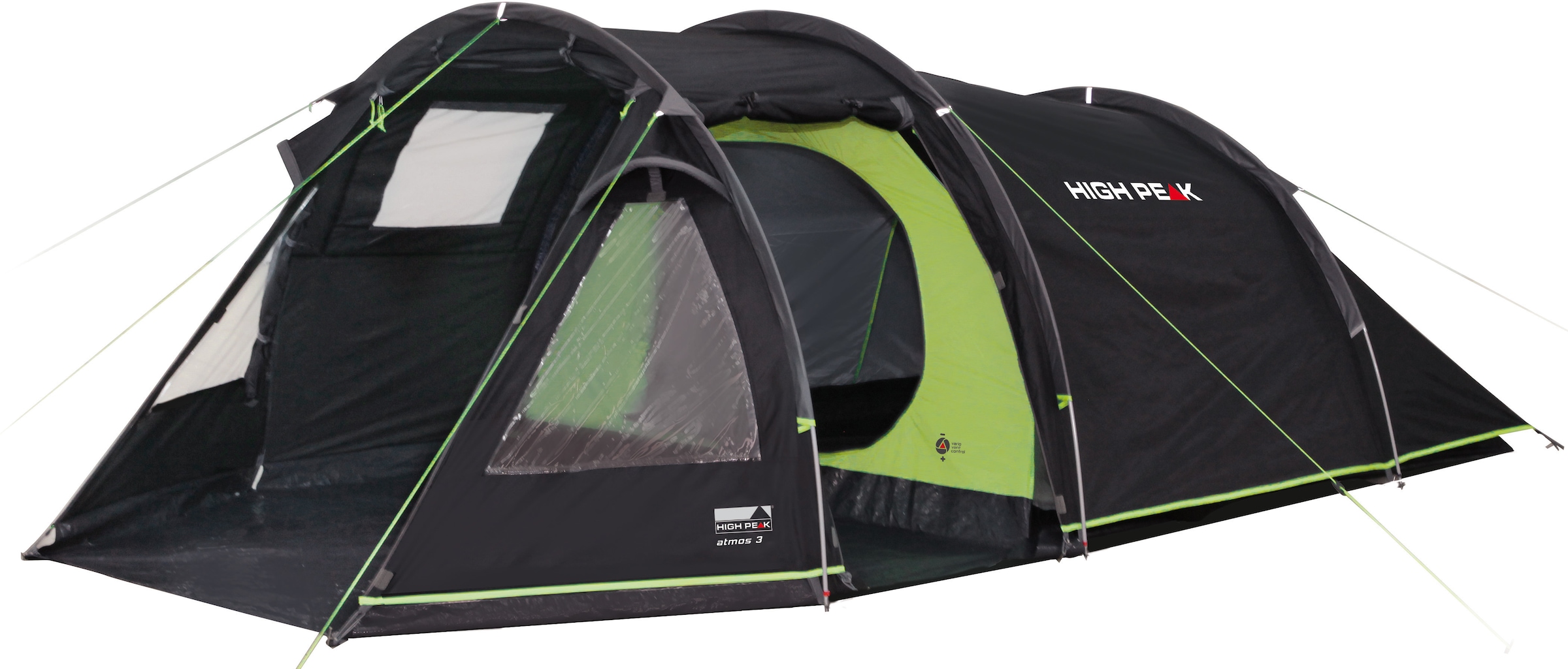 High Peak Tunnelzelt "Atmos 3" 3 Personen Set, mit Transporttasche