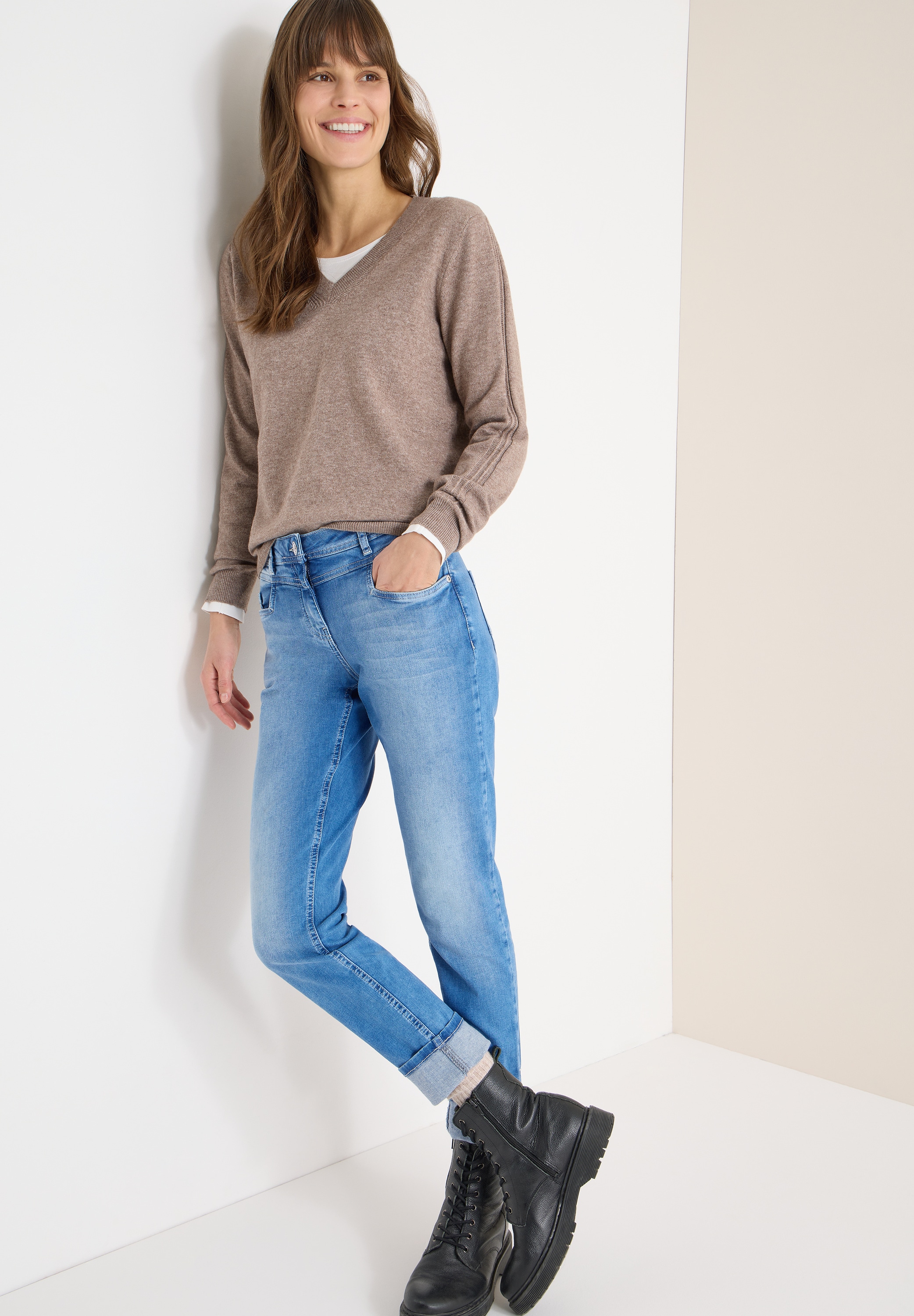Cecil 5-Pocket-Jeans »Style Scarlett« mit Turn-up