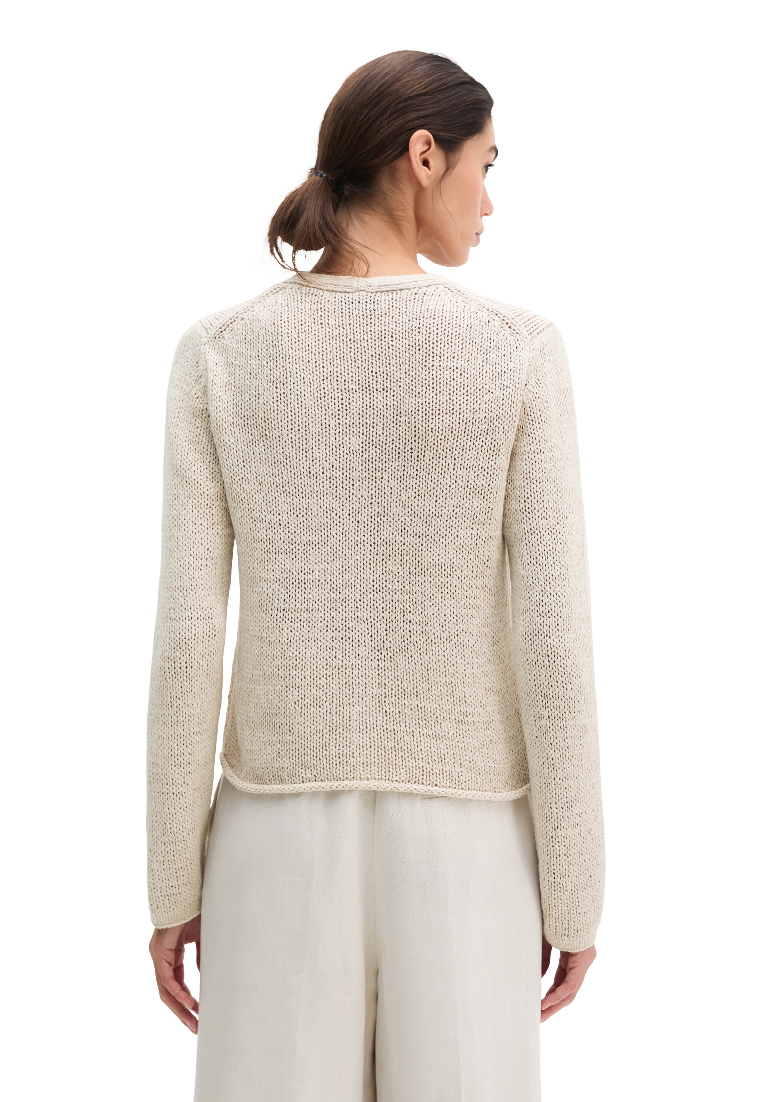 Marc O'Polo Cardigan slim aus Bändchengarn