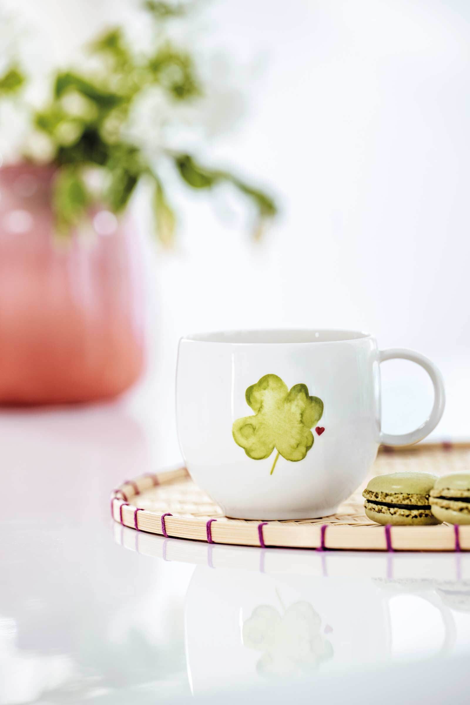 Villeroy & Boch Becher »Henkelbecher Good Luck With Love 290 ml 6er Set weiß-grün«