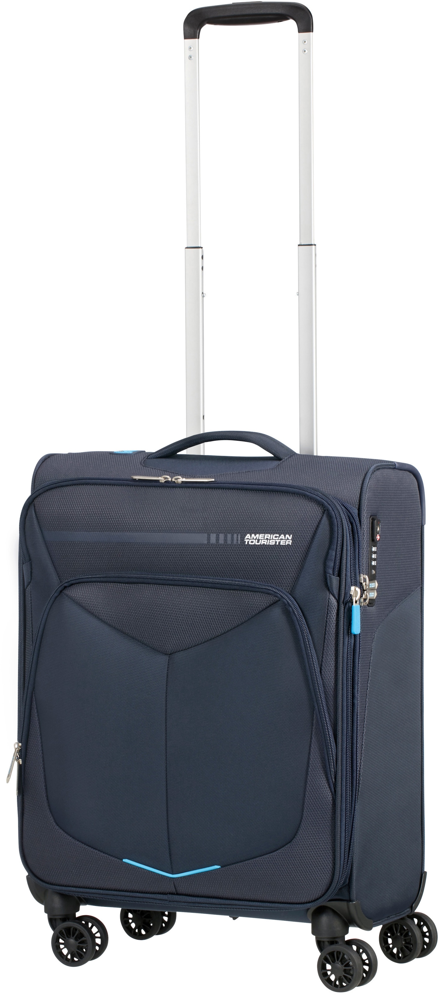 American Tourister® Weichgepäck-Trolley »SUMMERFUNK, 55 cm«, 4 St. Rollen, Handgepäck Reisekoffer Trolley TSA-Zahlenschloss Volumenerweiterung