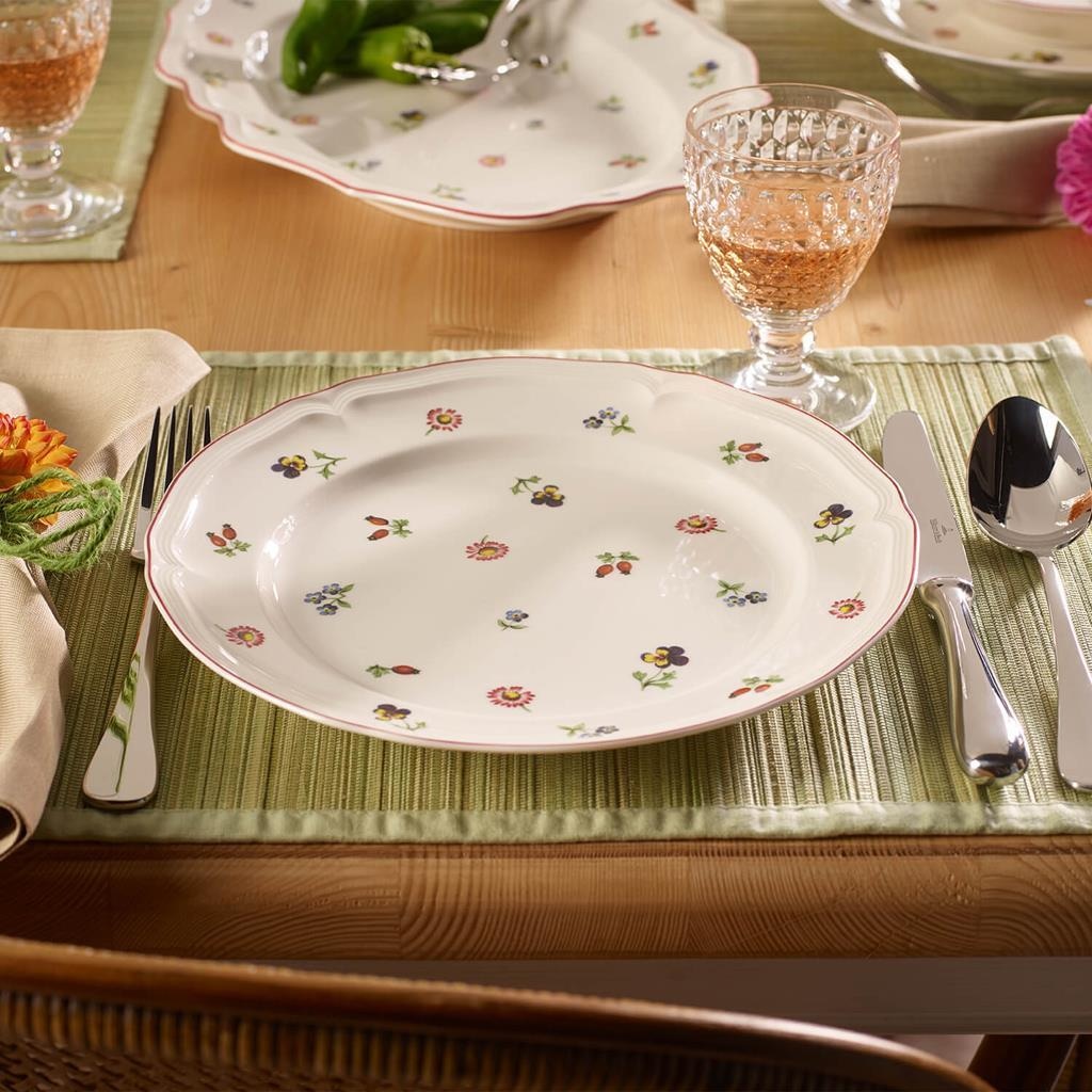 Villeroy & Boch Geschirr-Set »Teller-Set Petite Fleur 18er Set weiß« Spülmaschinengeeignet, Mikrowellengeeignet