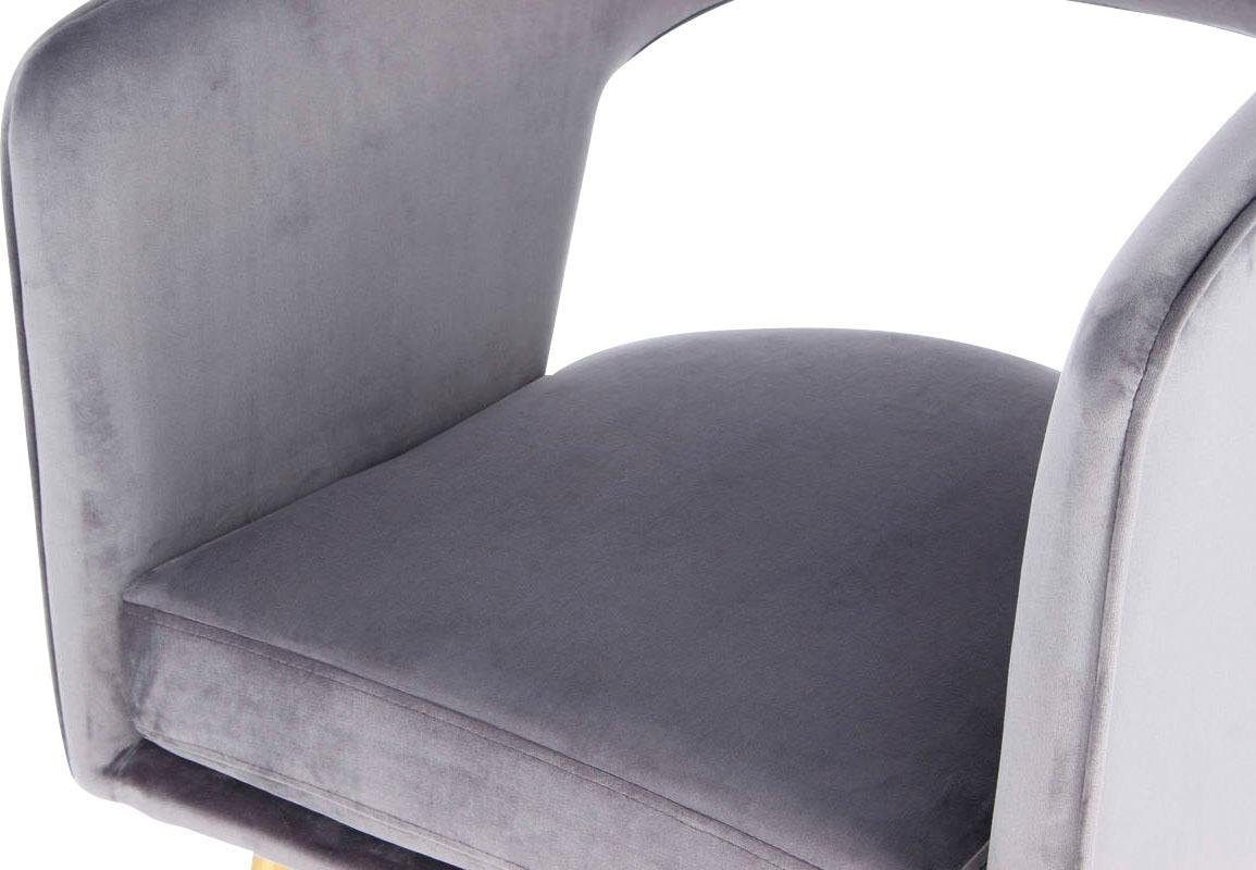 Kayoom Stuhl »Jolene 125, Esszimmerstuhl,eleganter Stoffbezug«, 1 St., samtweicher Bezug, Rückenlehne und Armlehnen abgerundet