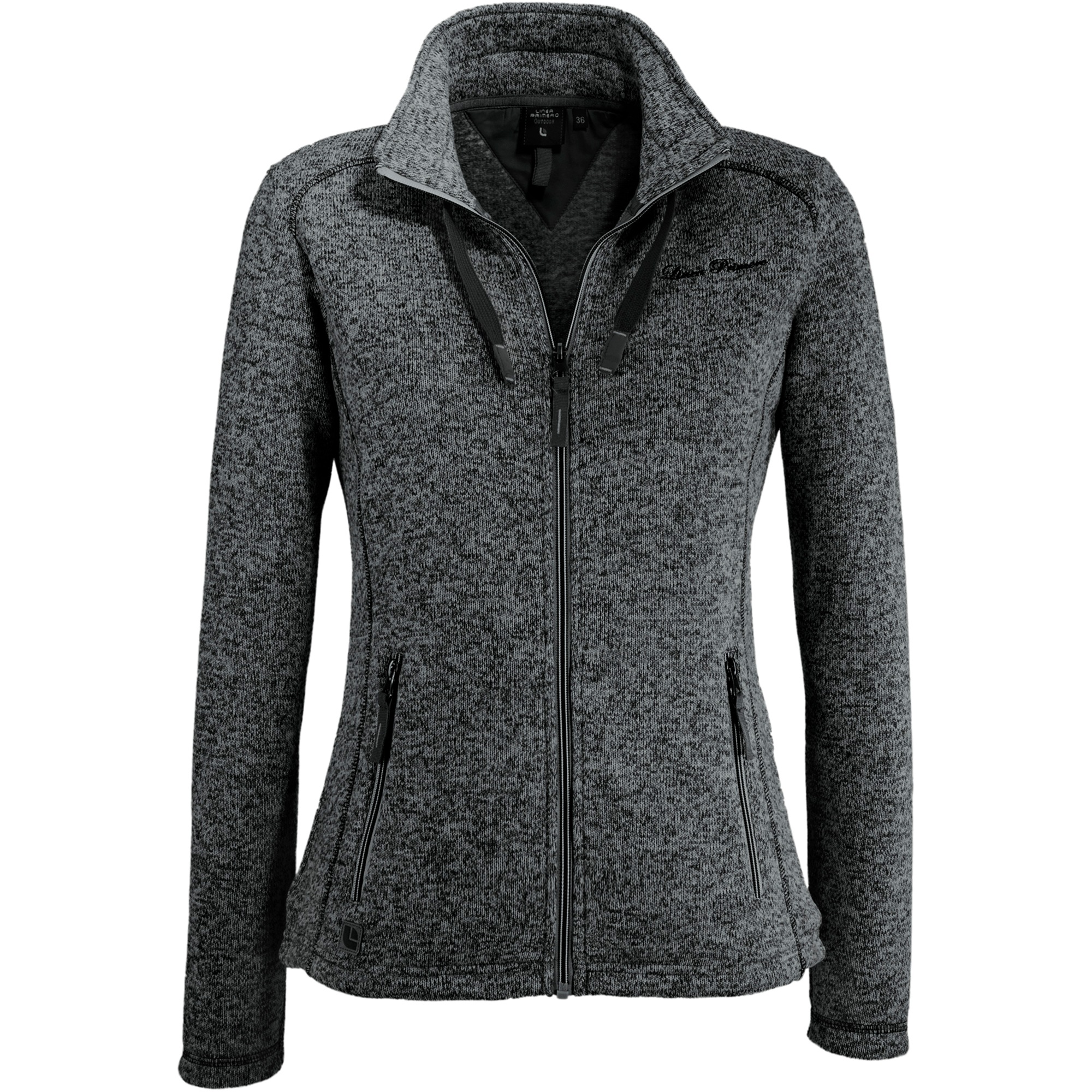 DEPROC Active Strickfleecejacke »LUVERNE WOMEN«, Kontrastreissverschluss
