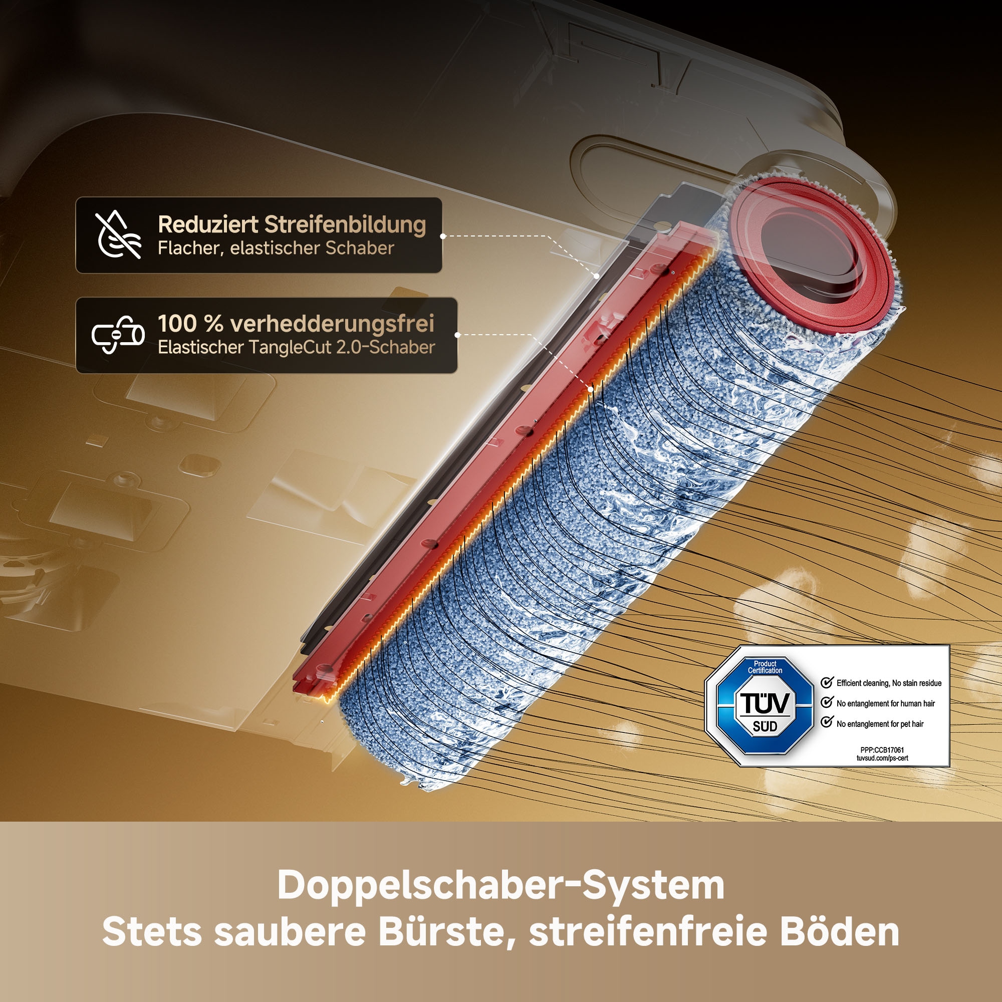 Dreame Nass-Trocken-Sauger »T15 Pro Heat« 420 W, Heißwasserwischen