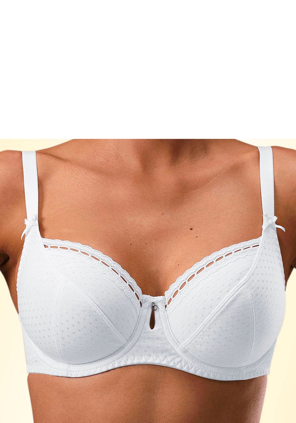 petite fleur Bügel-BH, aus Baumwolljacquard im Dirndl-Schnitt, Dessous