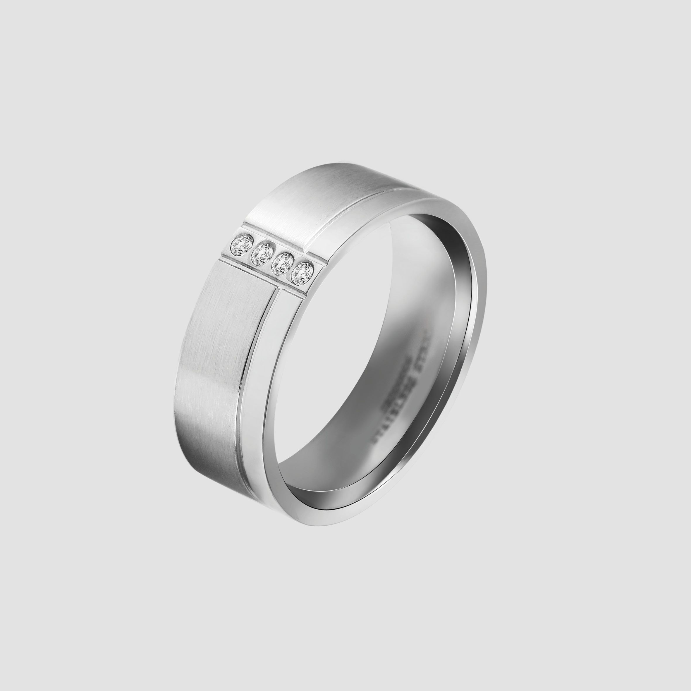 Adelia´s Fingerring »Damen Ring aus Edelstahl mit Strass Steinchen«