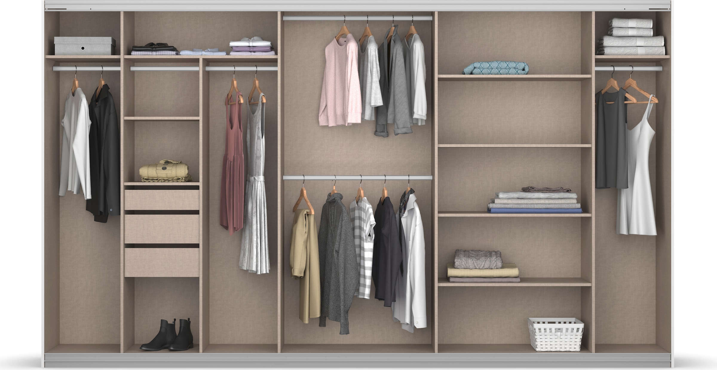 rauch Schwebetürenschrank »Oteli«, mit Spiegelfront und Passepartout optional mit Beleuchtung