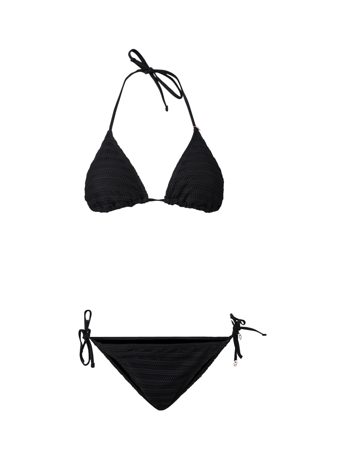 Triangel-Bikini, (Set, 2 St.), mit Metall-Logo