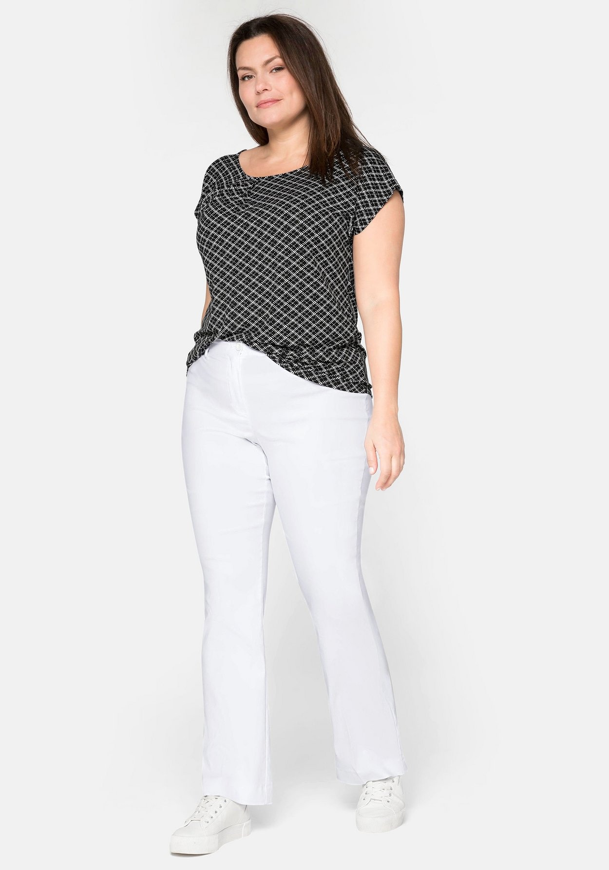 Sheego Stretch-Hose »Bengalin-Hose »Die Bootcut« mit schmalem Bund«