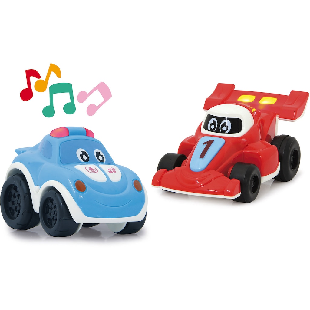 Jamara Spielzeug-Auto »My little Racer, rot/blau«, (Set, 2 tlg.), mit Licht und Sound