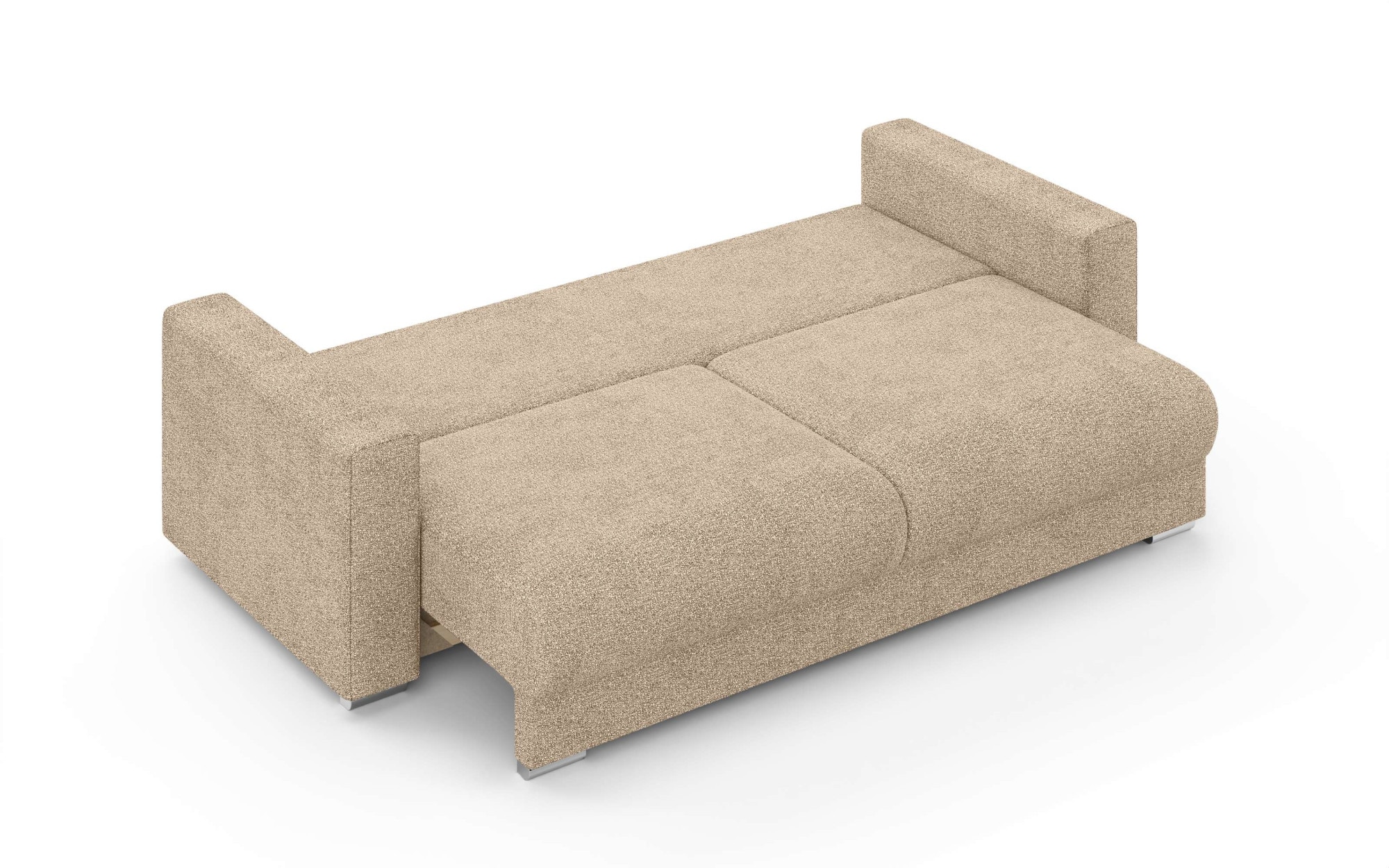 INOSIGN 3-Sitzer »Stevinson Schlafsofa mit Bettkasten, Maße B/H/T: 229/87/97 cm«, mit Wellenunterfederung, 2 Rückenkissen und 2 Zierkissen