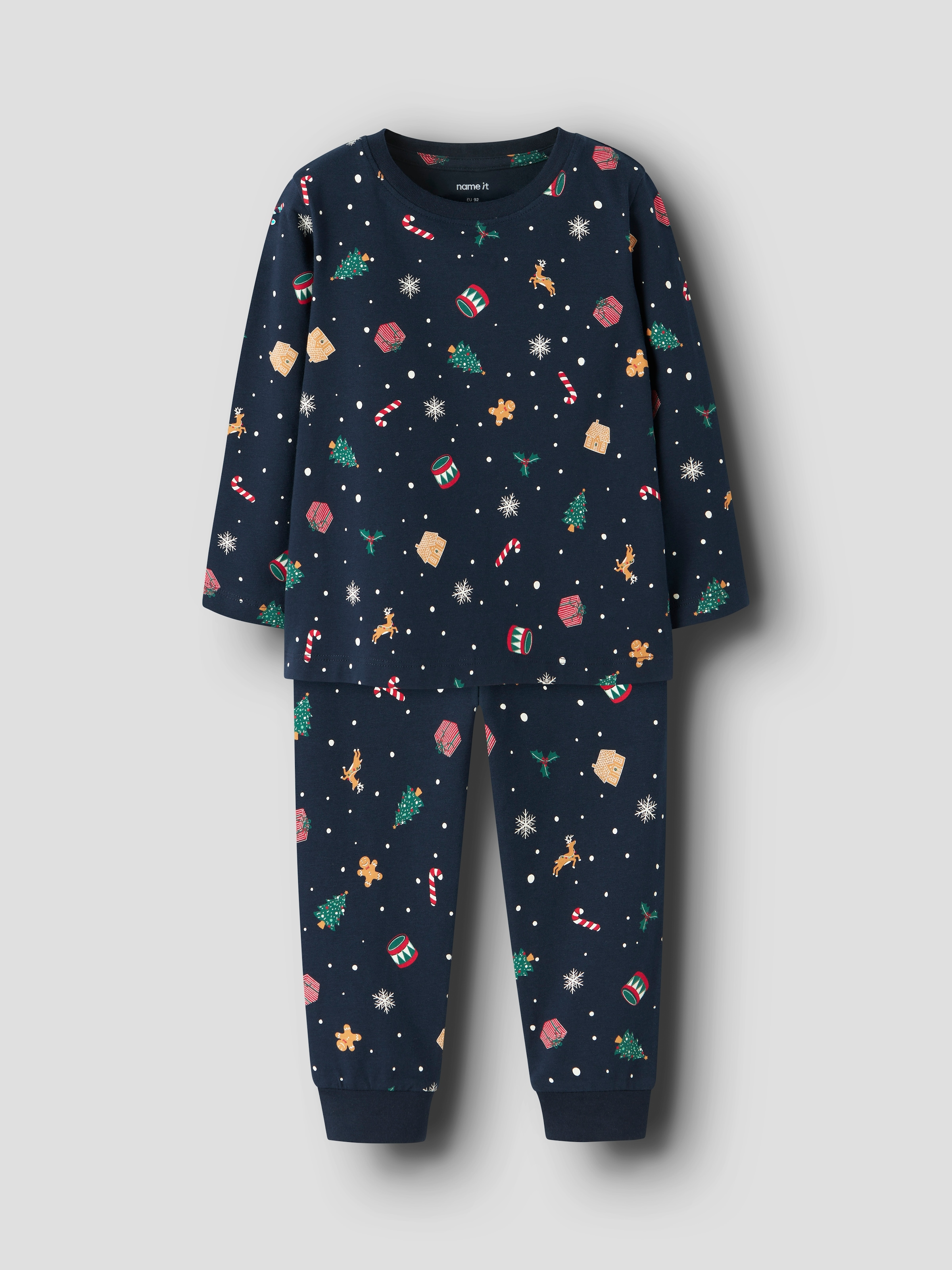 Name It Schlafanzug »NMNVISMAS LS NIGHTSET« Set, 2 Stk. tlg.,