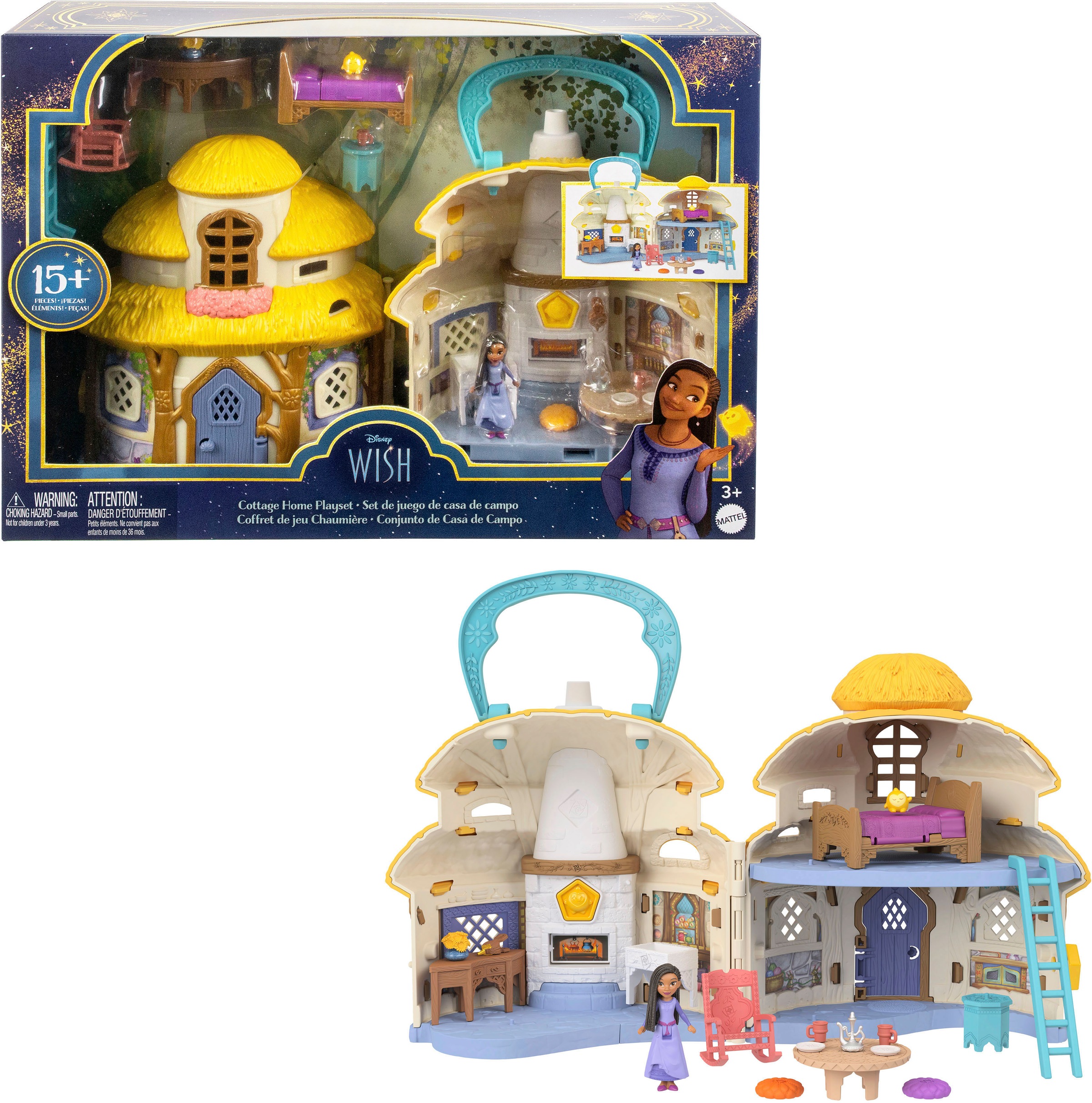 Mattel® Spielwelt »Disney Wish, Asha von Rosas Cottage«, inklusive Minipuppe